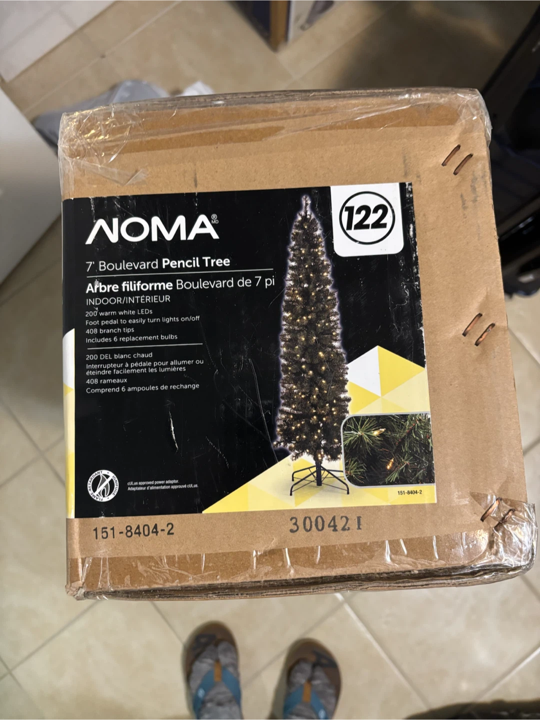 Noma 7' Boulevard Pencil Artificial Christmas Tree