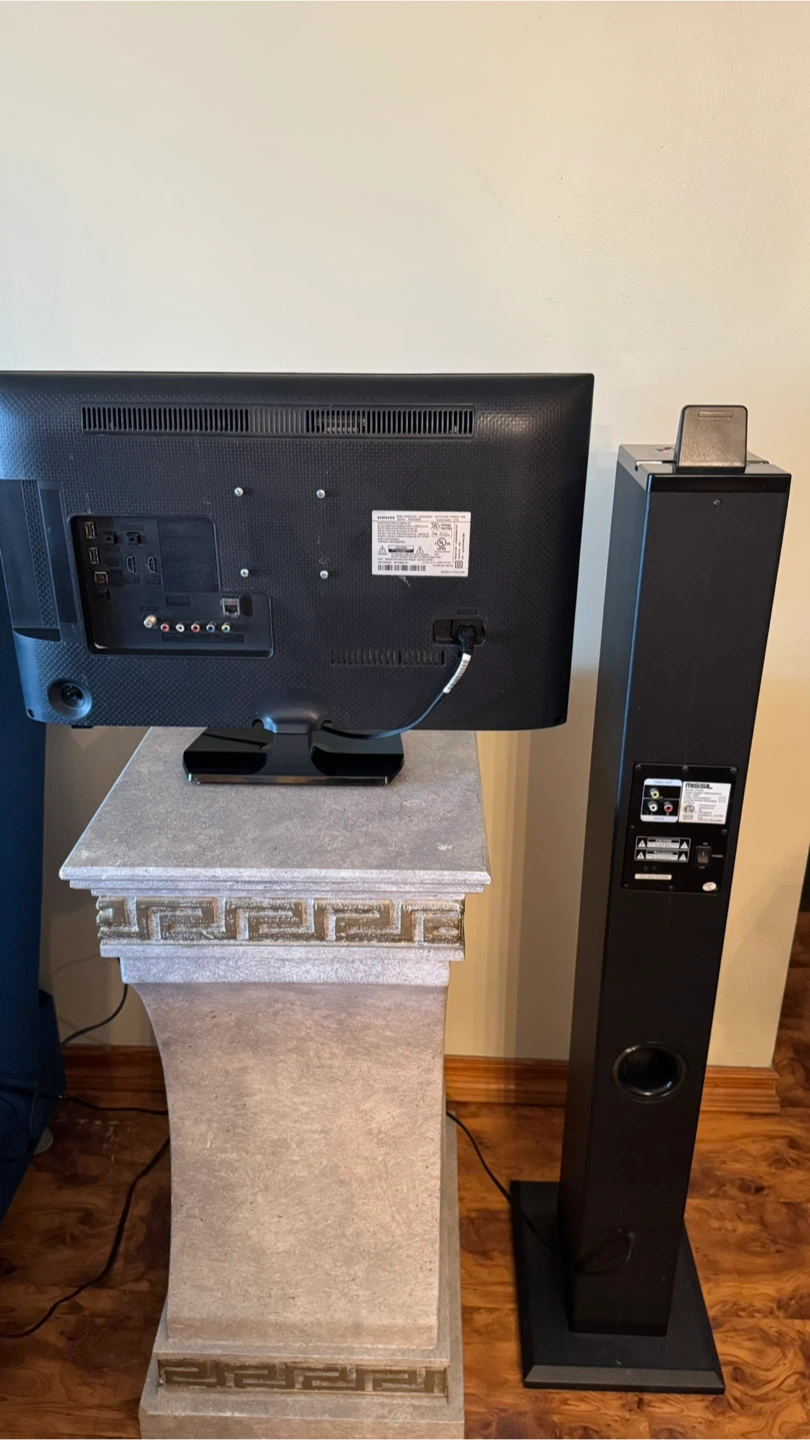 Samsung 24 inch Smart TV $80 and Missil Tower Speaker for free - photo 2