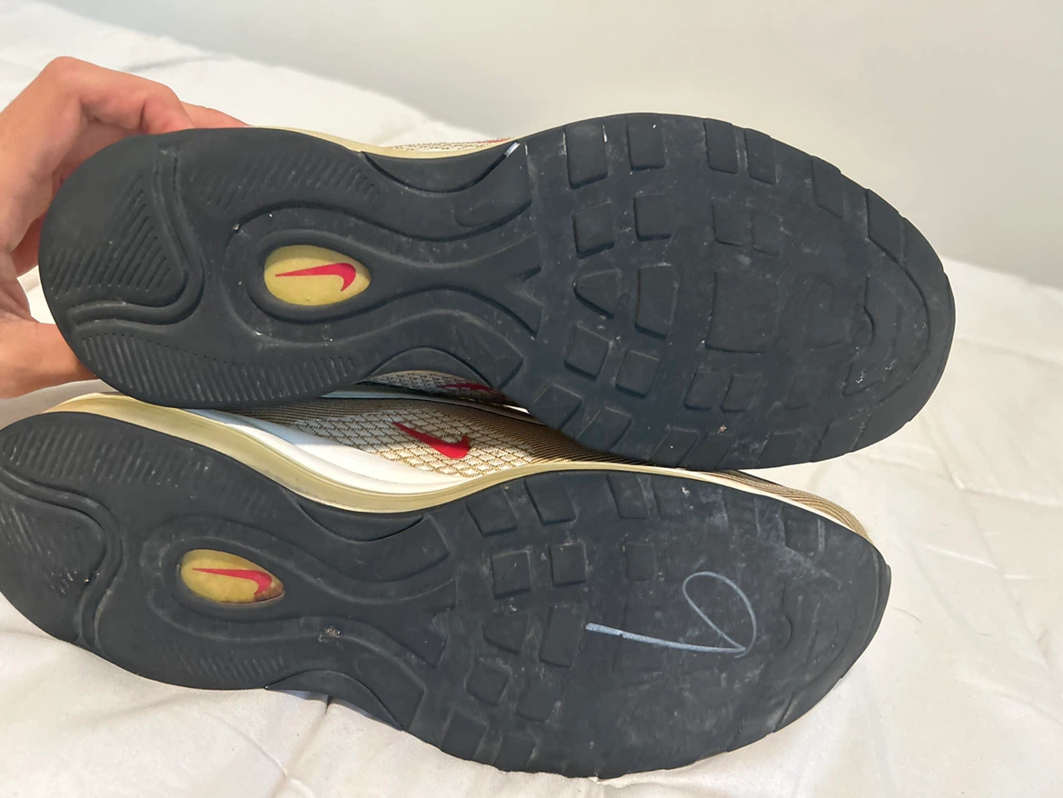 Nike Air Max 97 Gold Sneakers - photo 4
