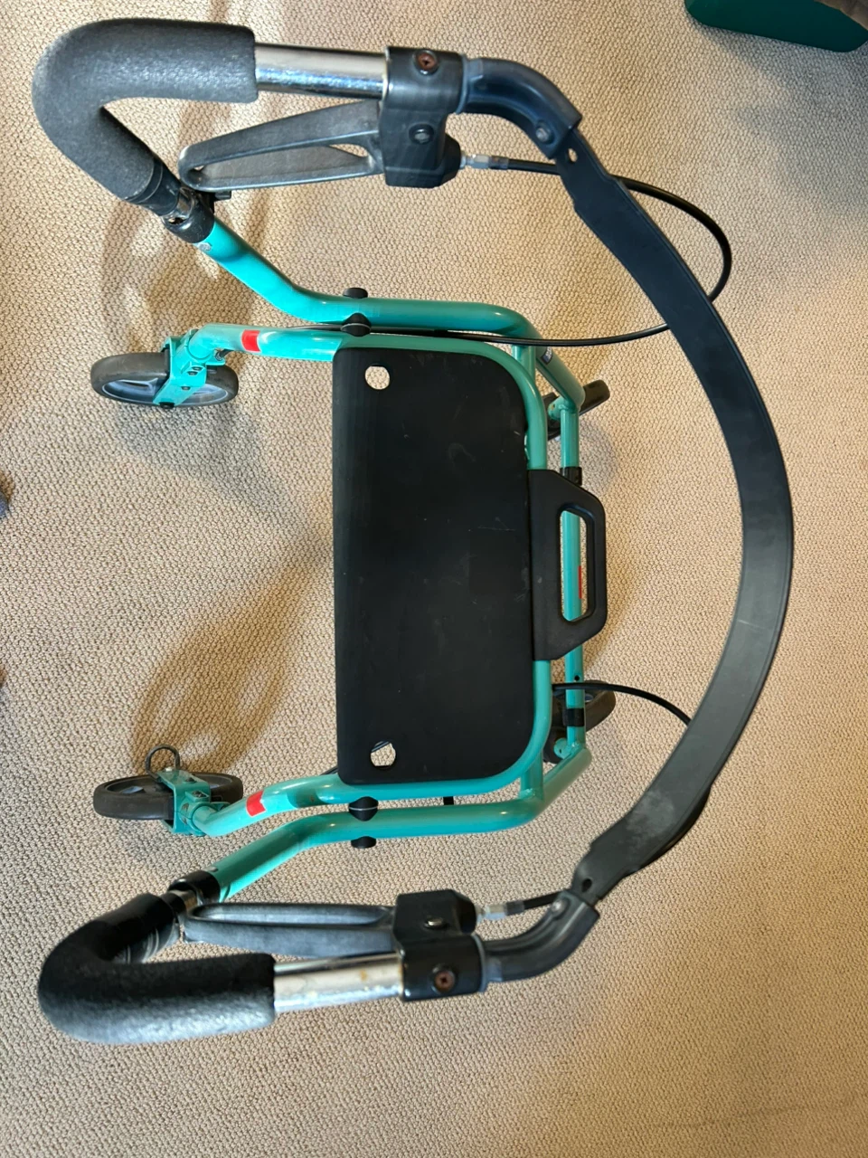 Teal Three-Wheeled Walker