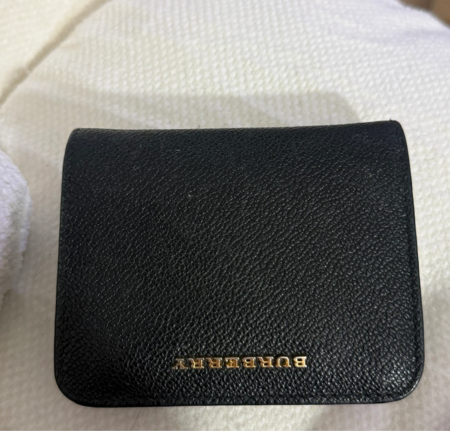 Burberry Black Leather Bi-fold Wallet