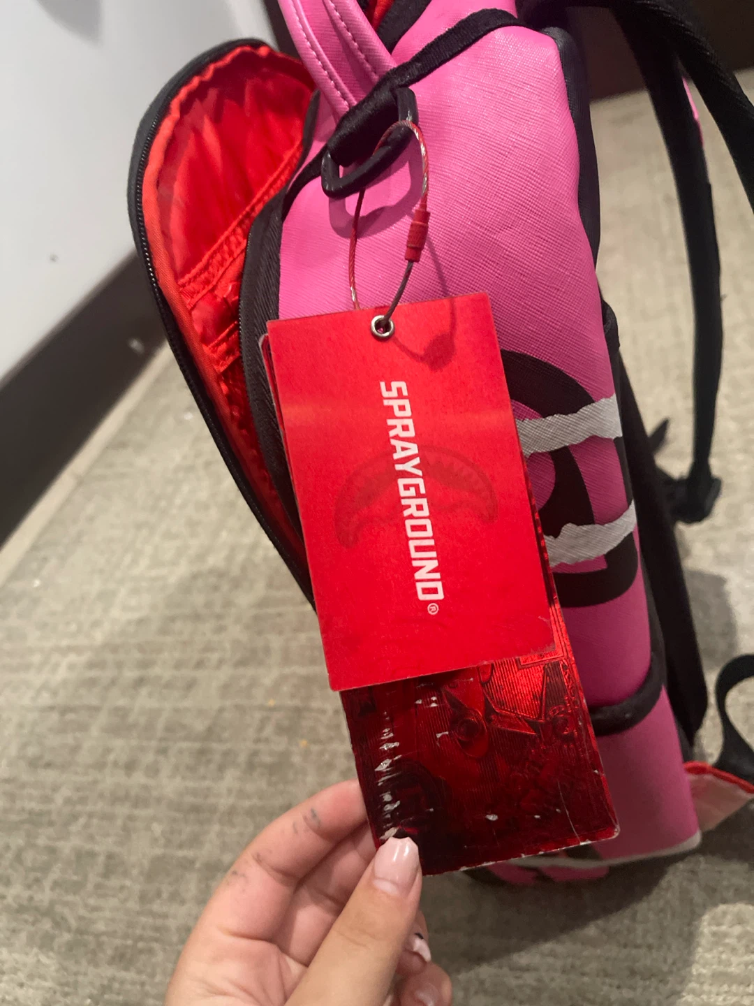Sprayground Pink Shark Backpack - photo 2