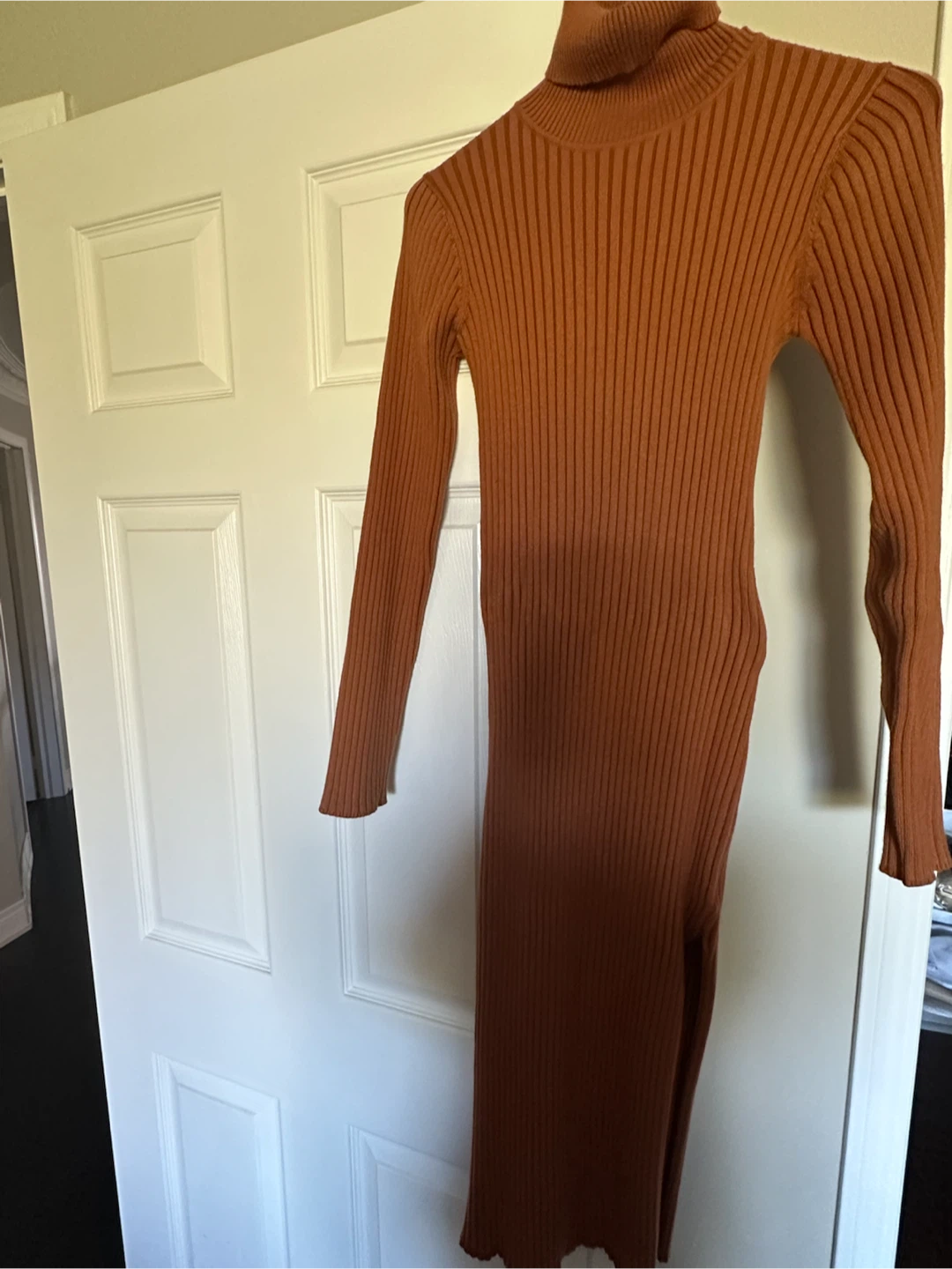 SHEIN Ribbed Turtleneck Dress