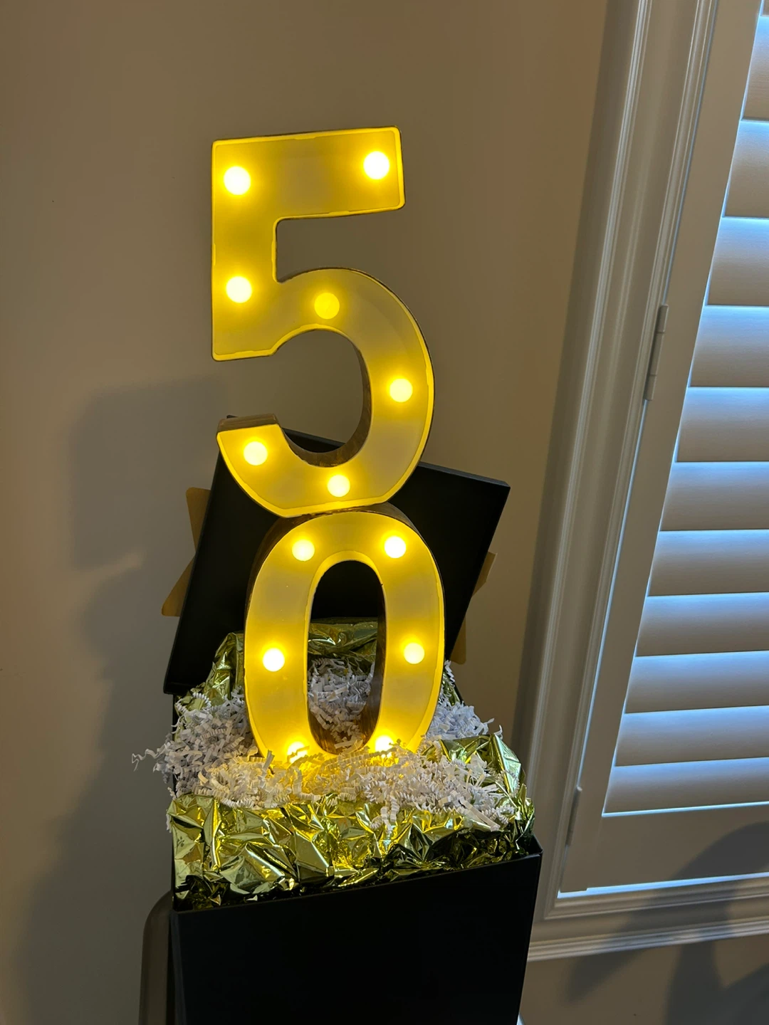 50th Birthday Number Light Decoration