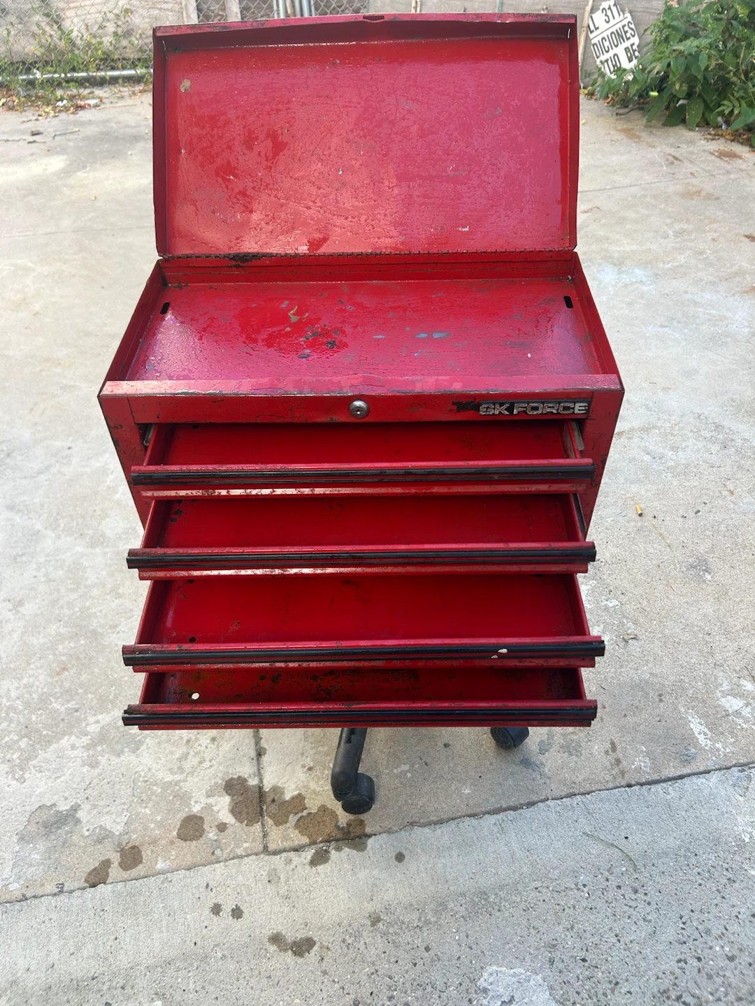 SK Force Red Metal Tool Box