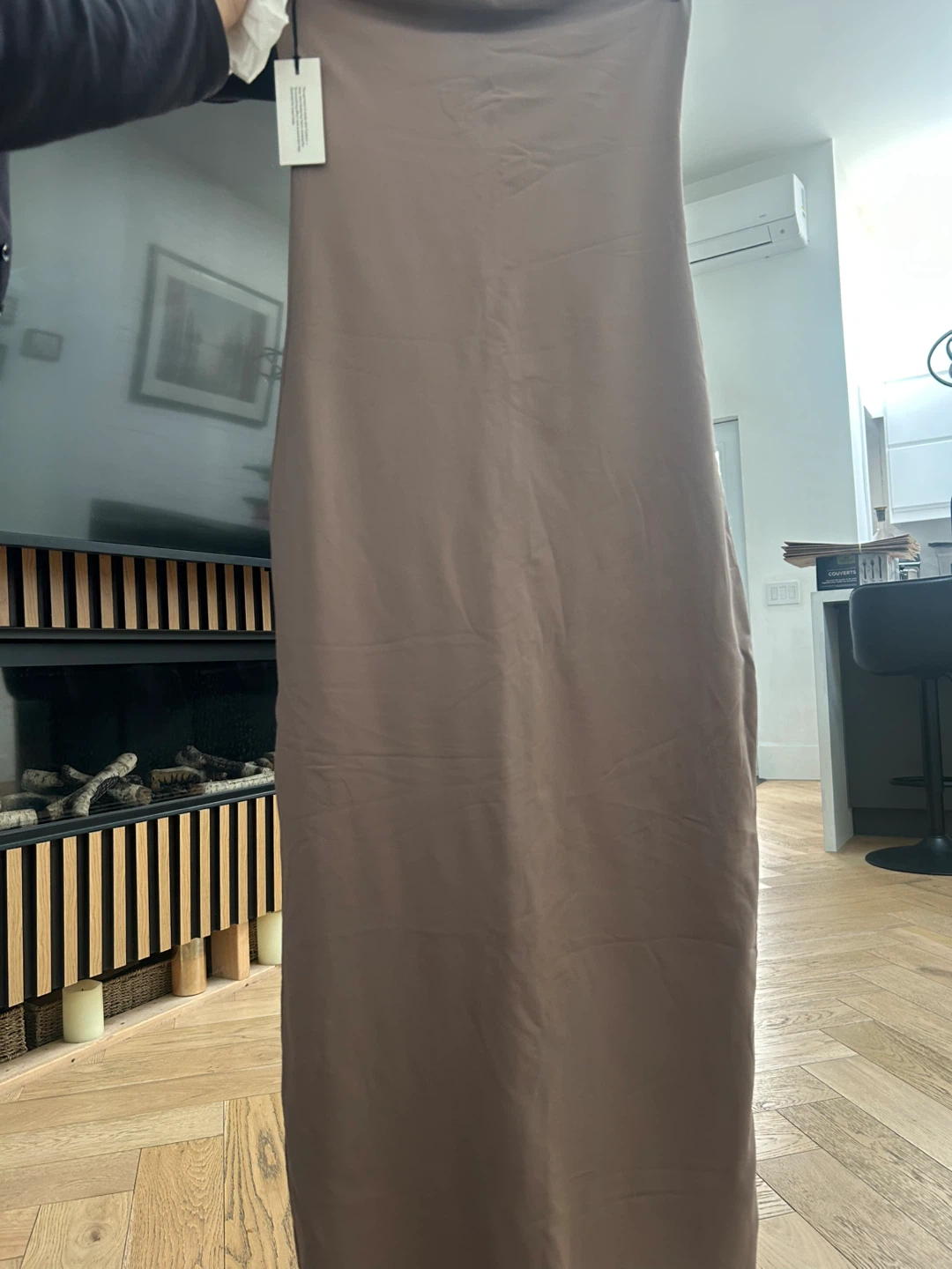 Aritzia Contour Tube Maxi Skirt - Warm Taupe - Size S