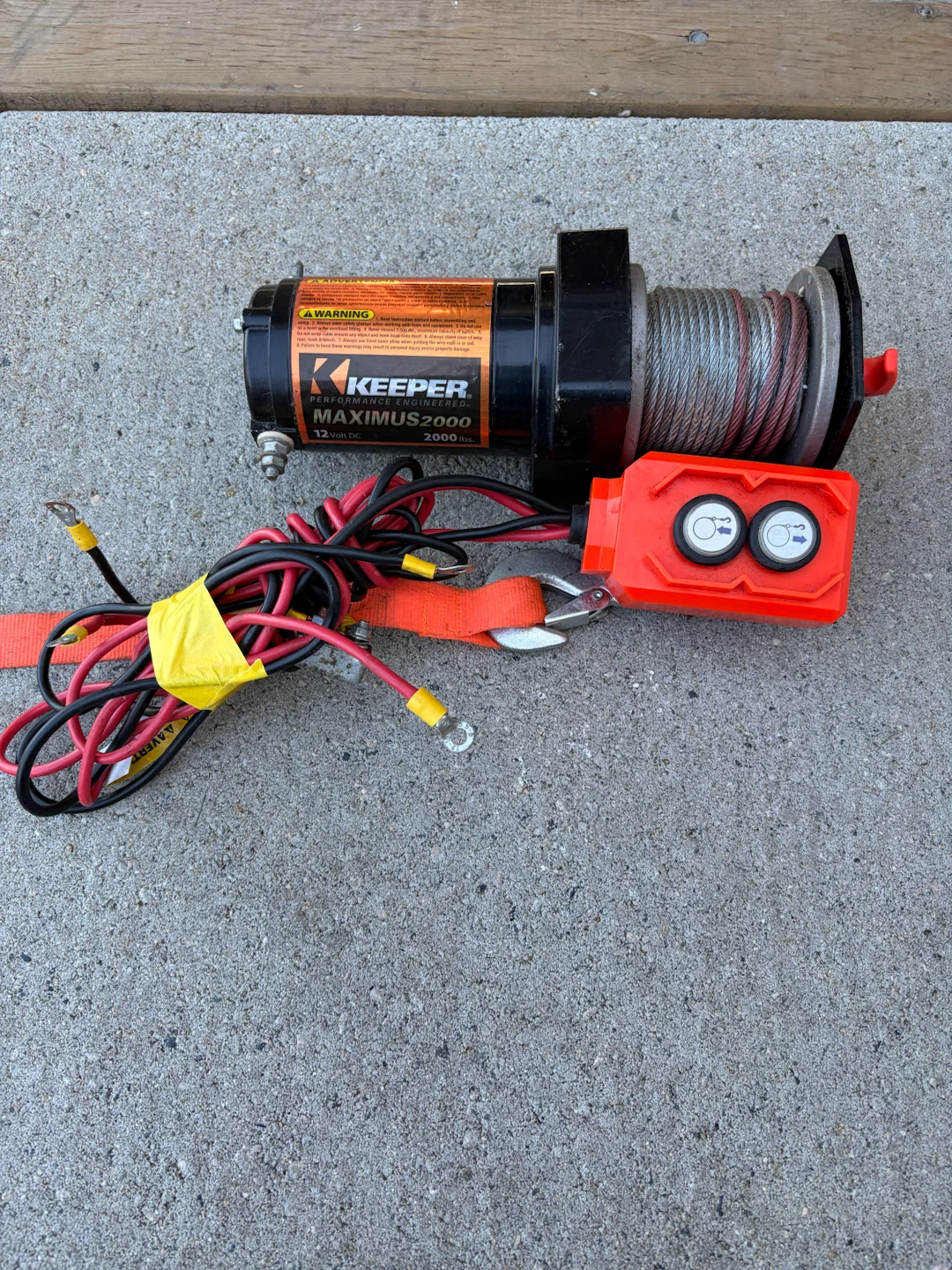 Keeper Maximus 2000 12V Electric Winch