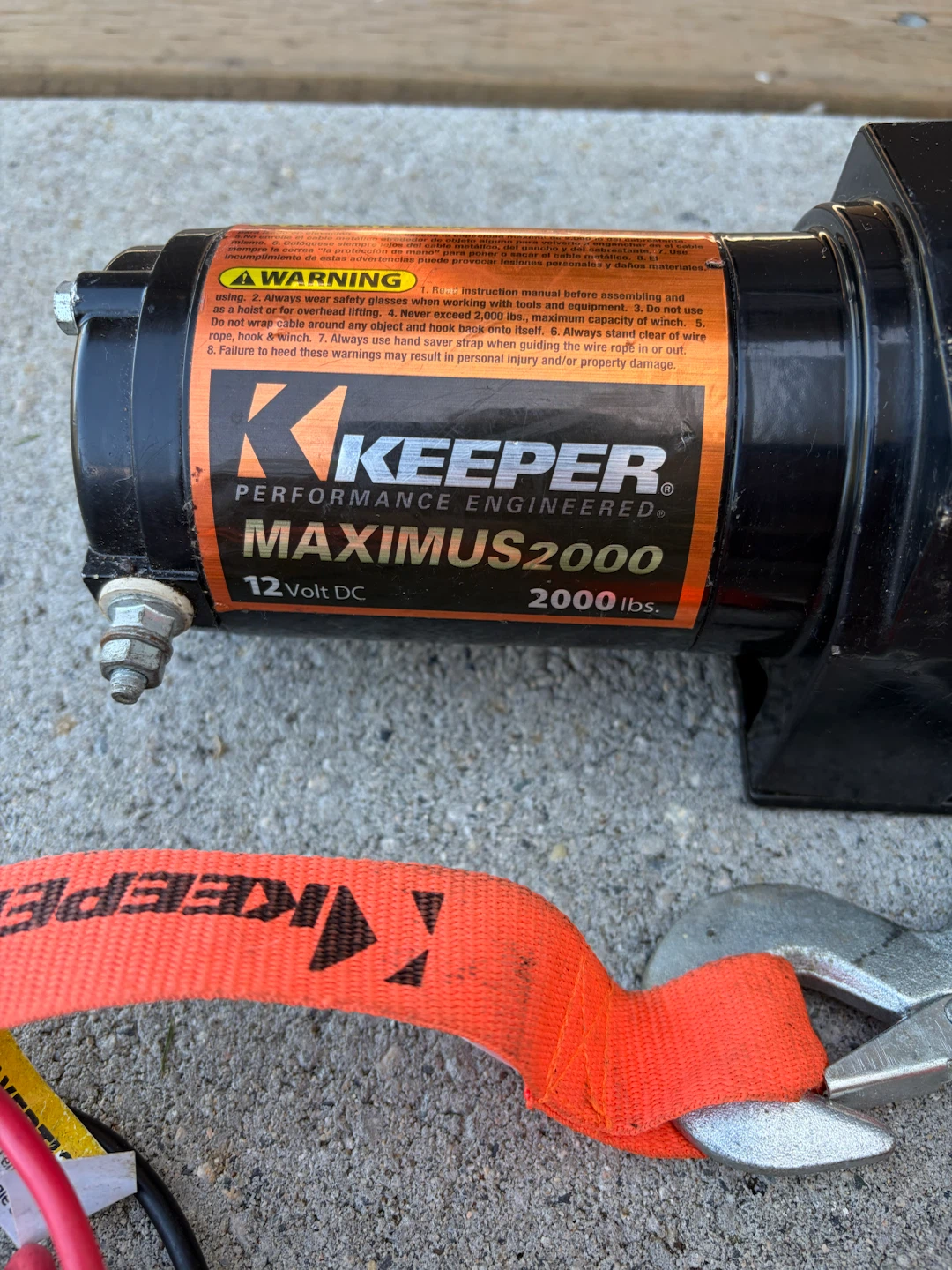 Keeper Maximus 2000 12V Electric Winch - photo 2