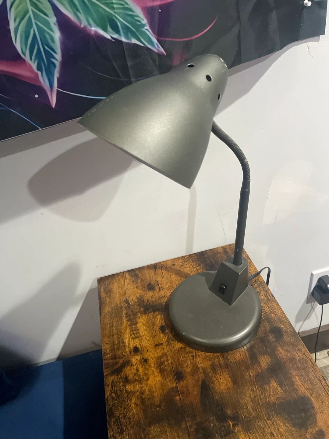 Grey desk lamp