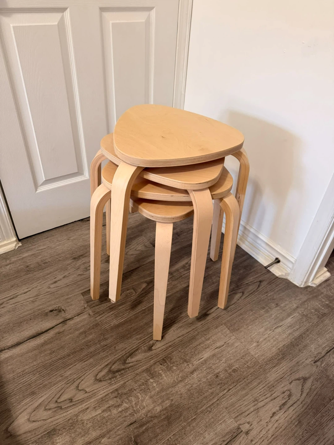 Set of 4 Stackable IKEA Stacking Stools