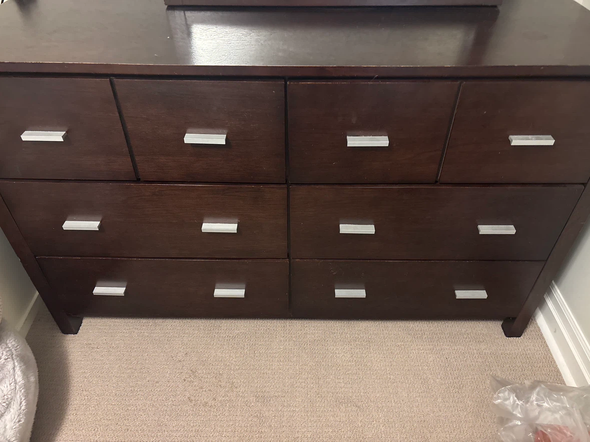 Dark Brown 8-Drawer Dresser