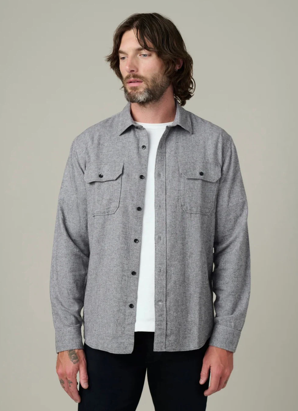 Joe's Jeans Men's Grey Button-Down Shirt