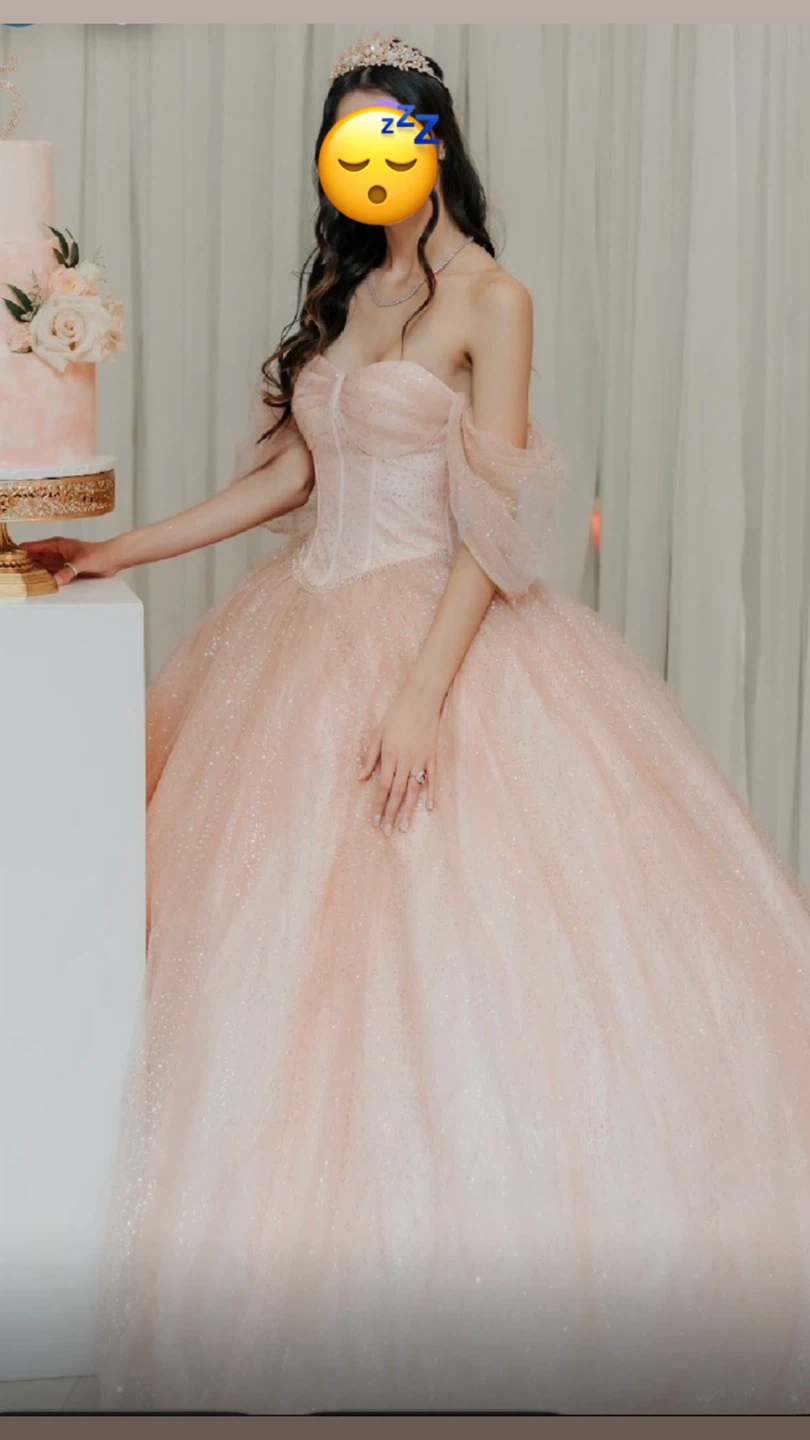 Layla K. Pink Glitter Formal Dress Size 4 - photo 2