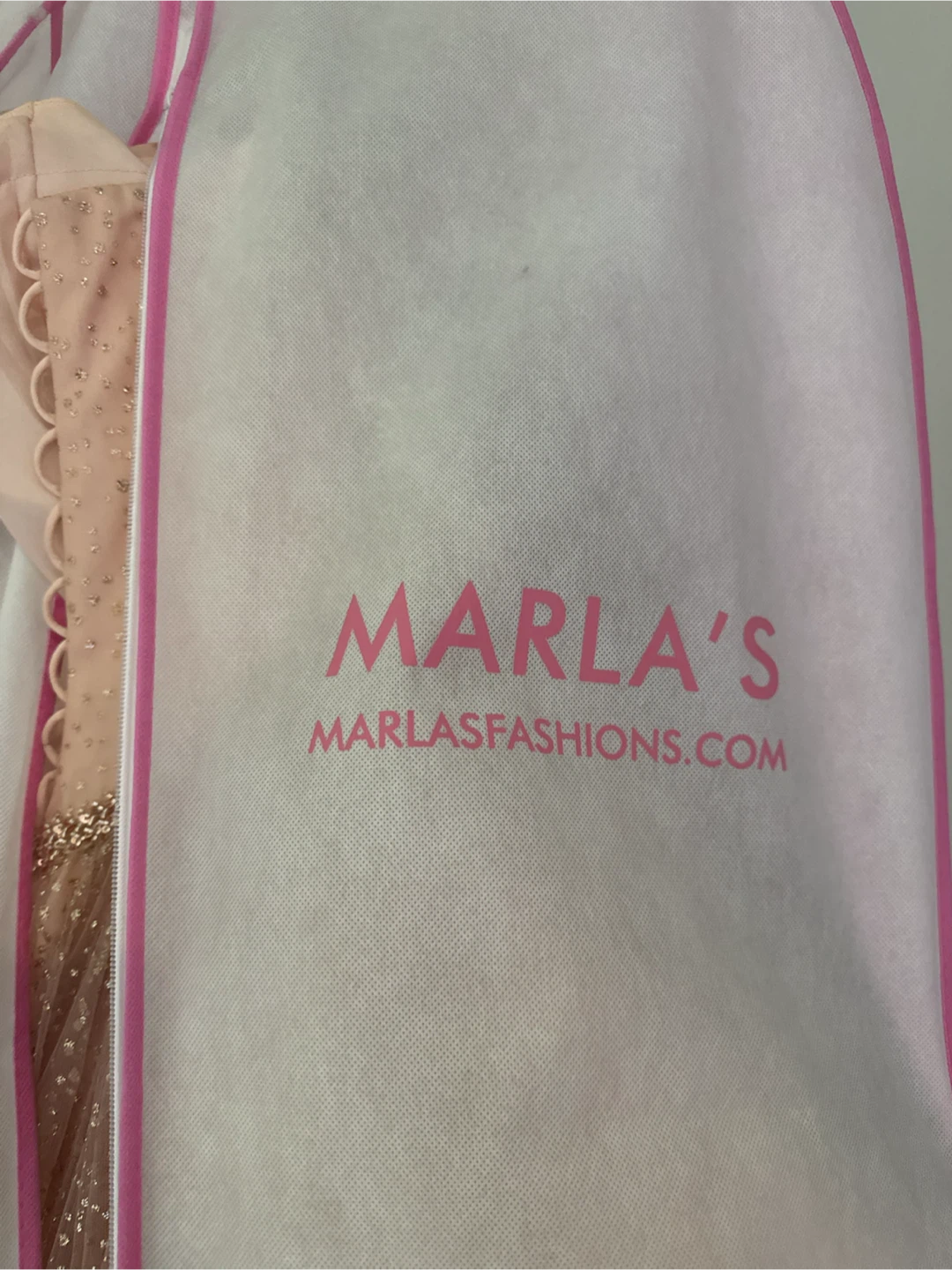 Layla K. Pink Glitter Formal Dress Size 4 - photo 3