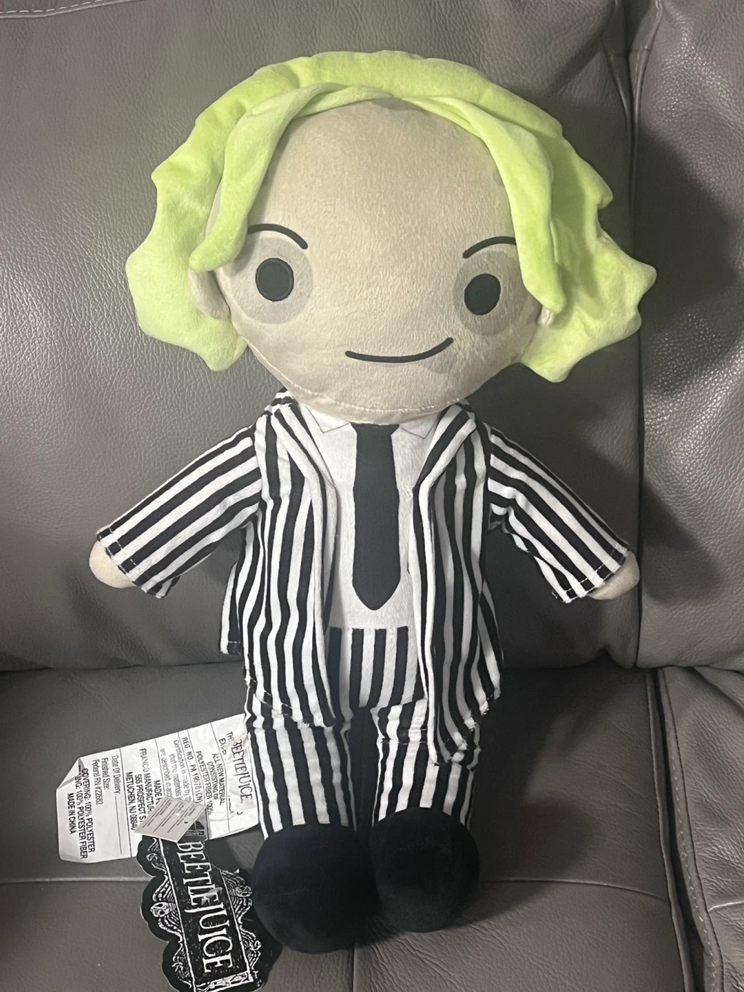 Beetlejuice Plush Cuddle Pillow Toy, 21”. Brand new with tag