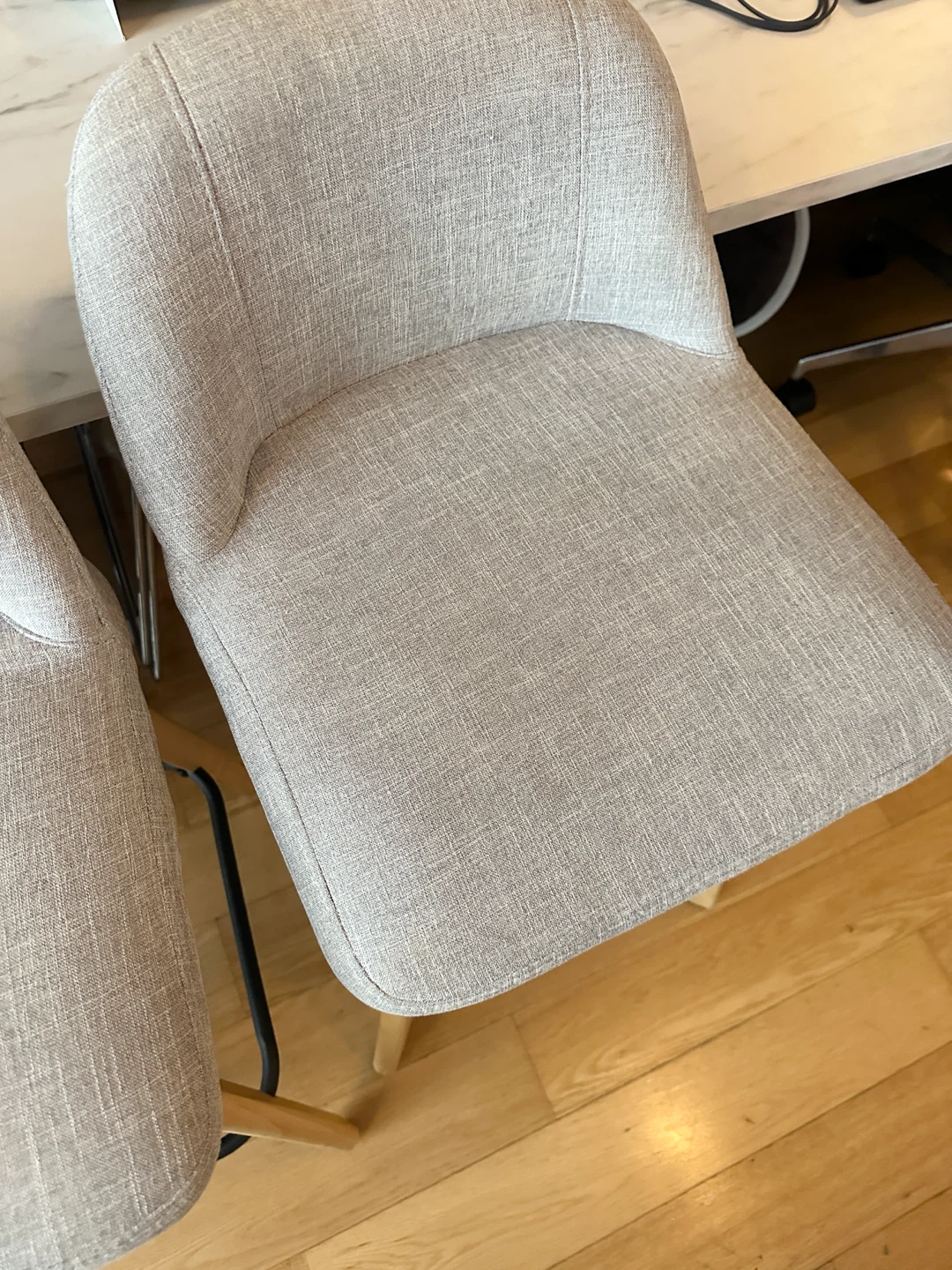 3 BOUCLAIR MODERN GREY COUNTER HEIGHT STOOLS 26” - photo 3