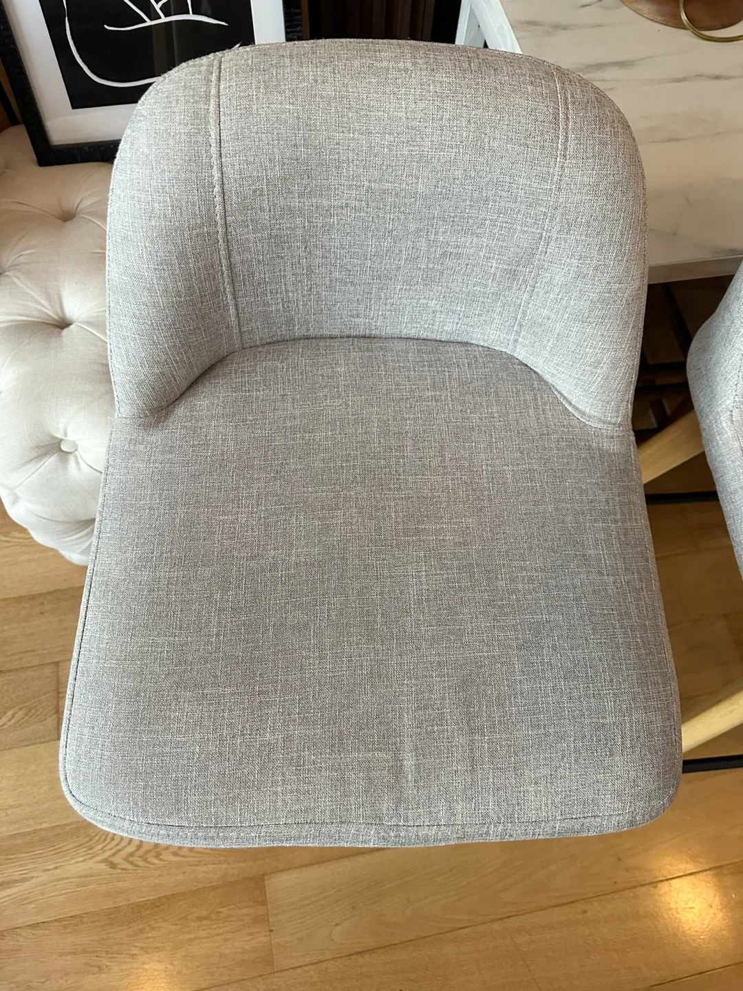 3 BOUCLAIR MODERN GREY COUNTER HEIGHT STOOLS 26” - photo 4