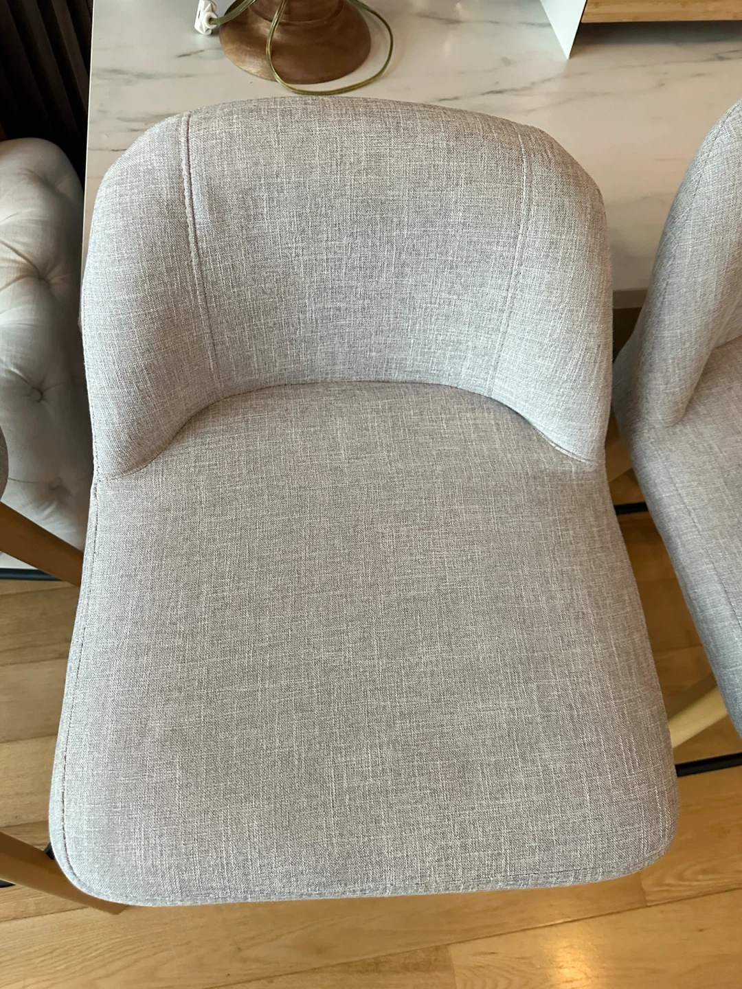 3 BOUCLAIR MODERN GREY COUNTER HEIGHT STOOLS 26” - photo 5
