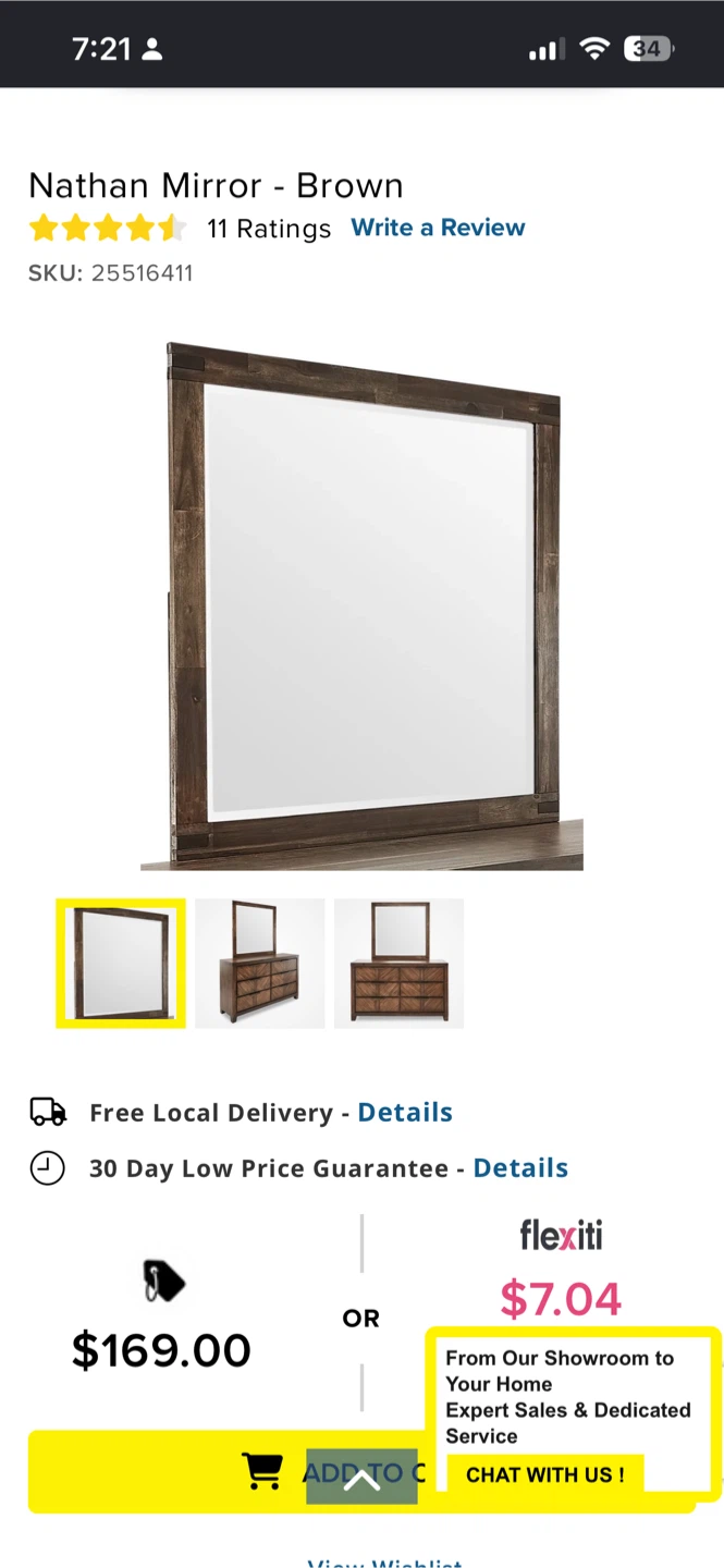 Nathan Mirror - Brown