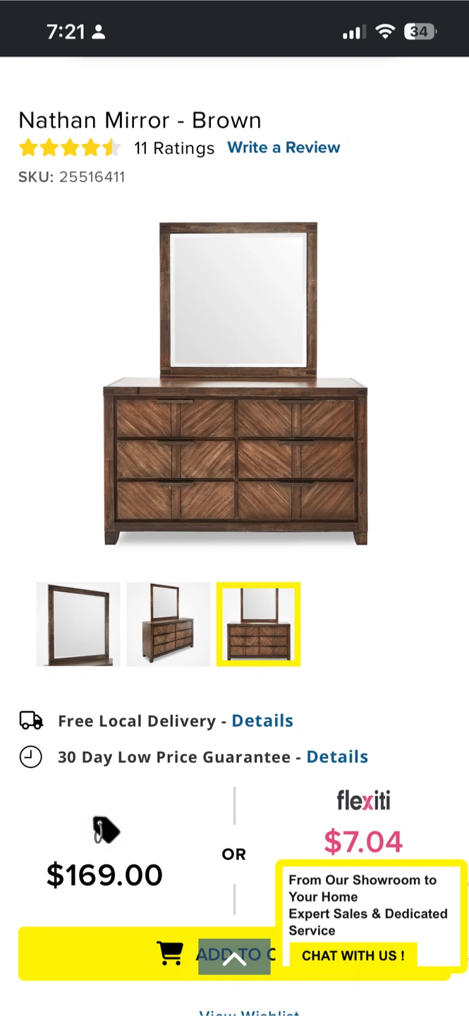 Nathan Mirror - Brown - photo 2