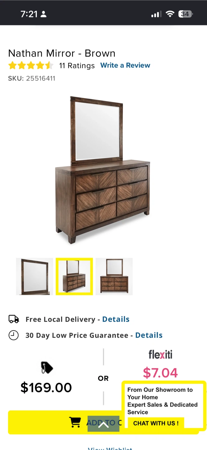Nathan Mirror - Brown - photo 3