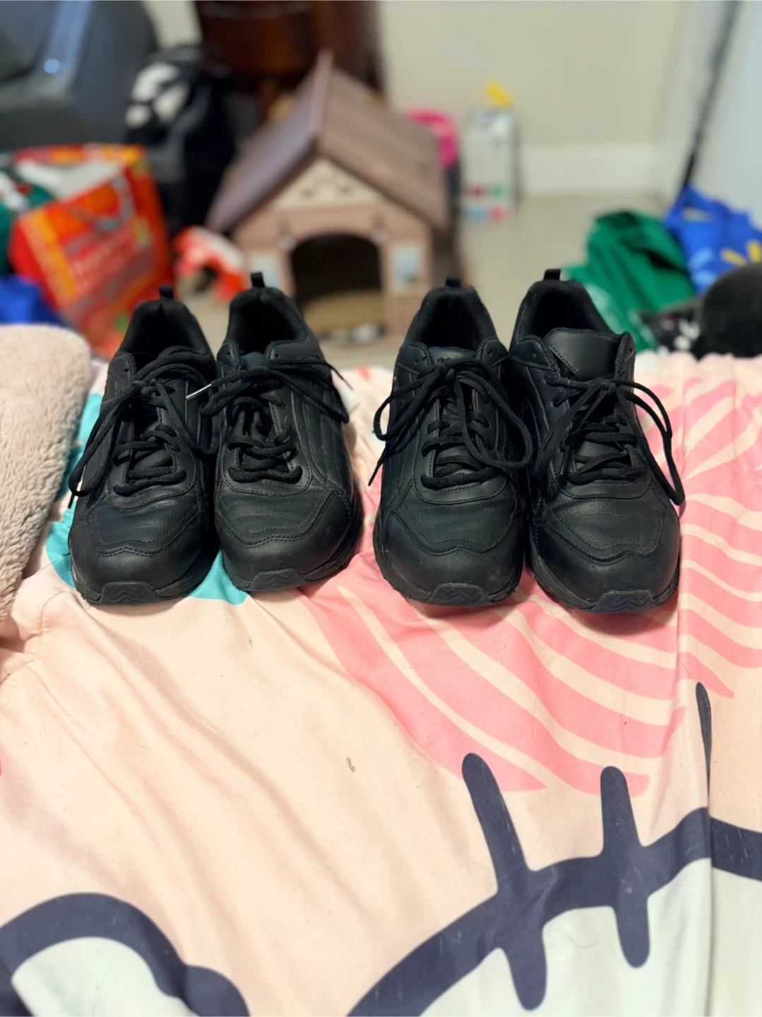 Two Pairs of Black Dr. Scholis Volley Sneakers Size 9.5W or 10W