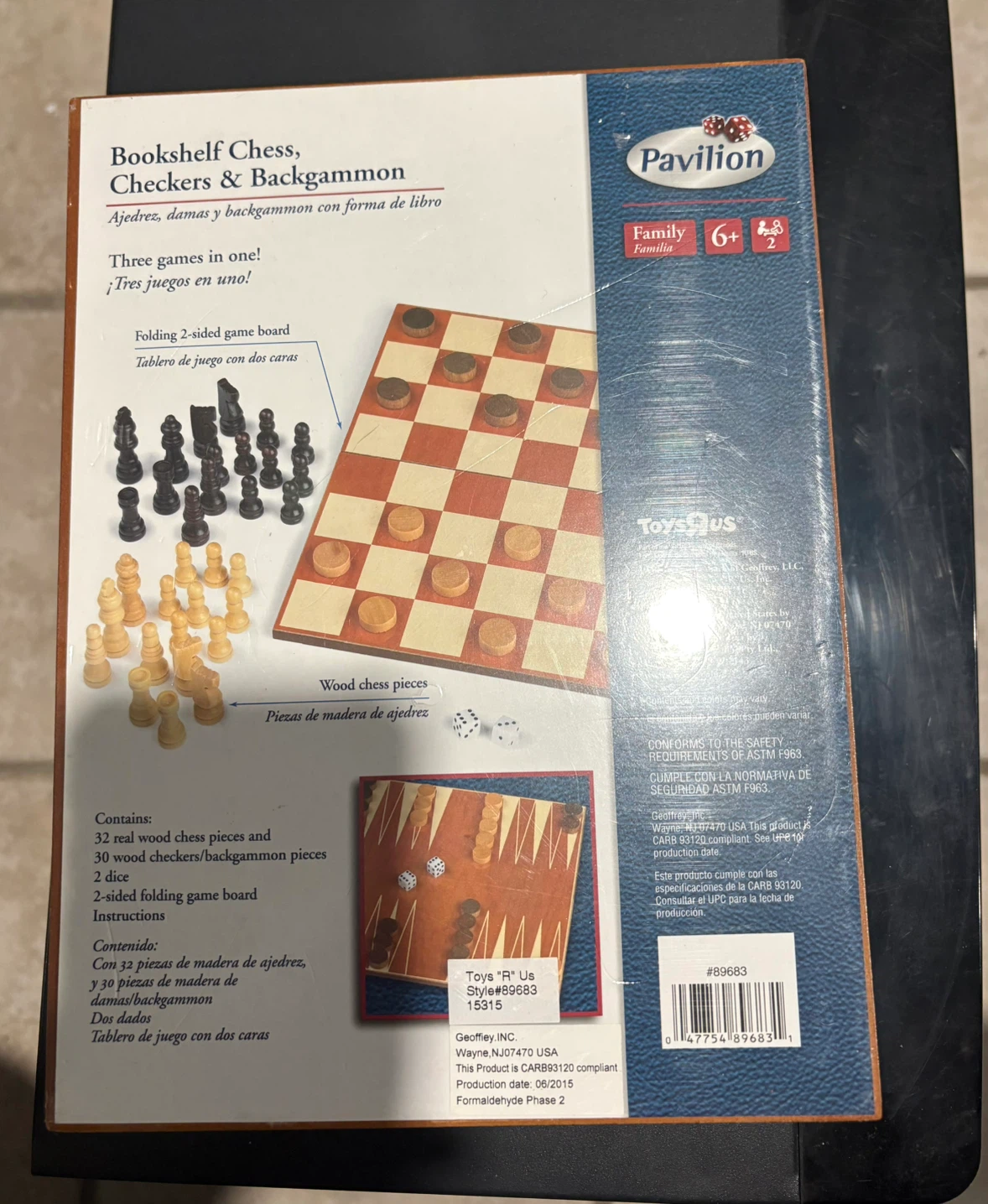 Pavilion Bookshelf Chess, Checkers & Backgammon Set - photo 2