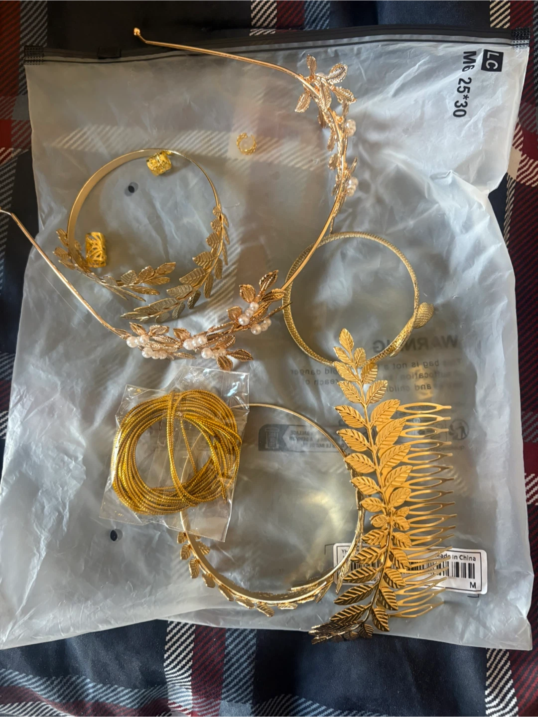 Gold Tone Costume Accessory Set