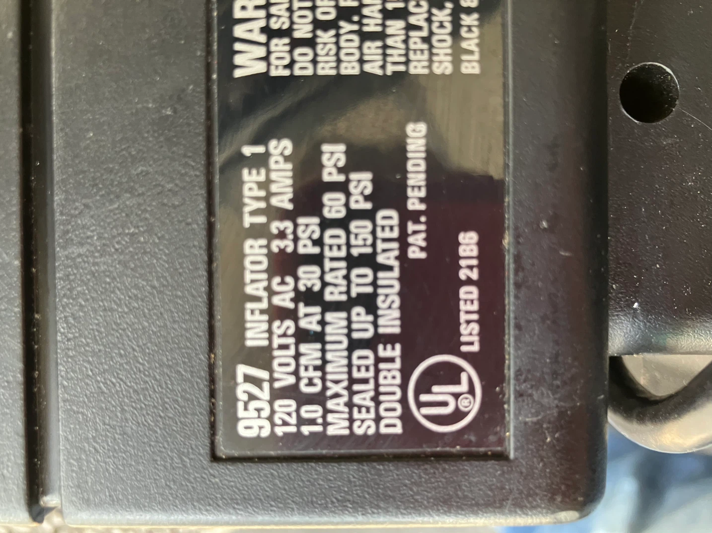 Black & Decker Air Station Inflator 9527 - photo 5