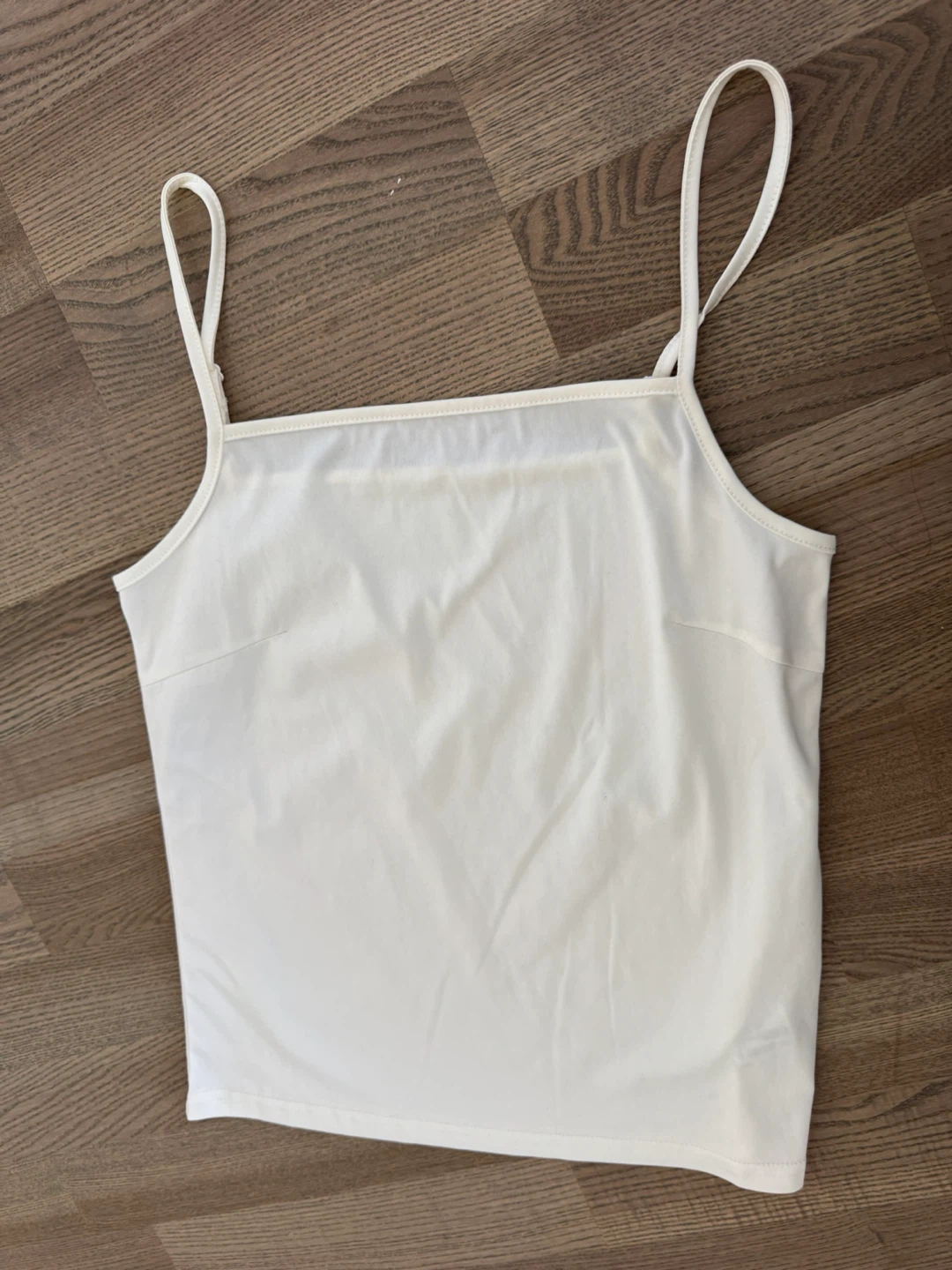 New: 100% Cotton designer’s White Square Neck Camisole - photo 2