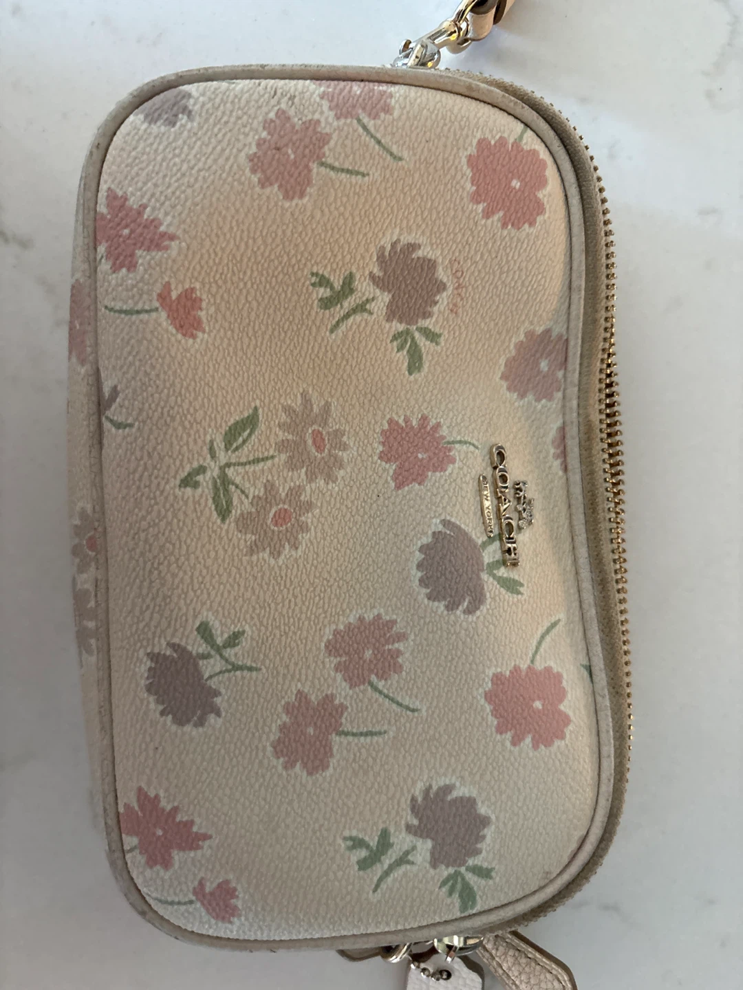 Coach floral print wristlet