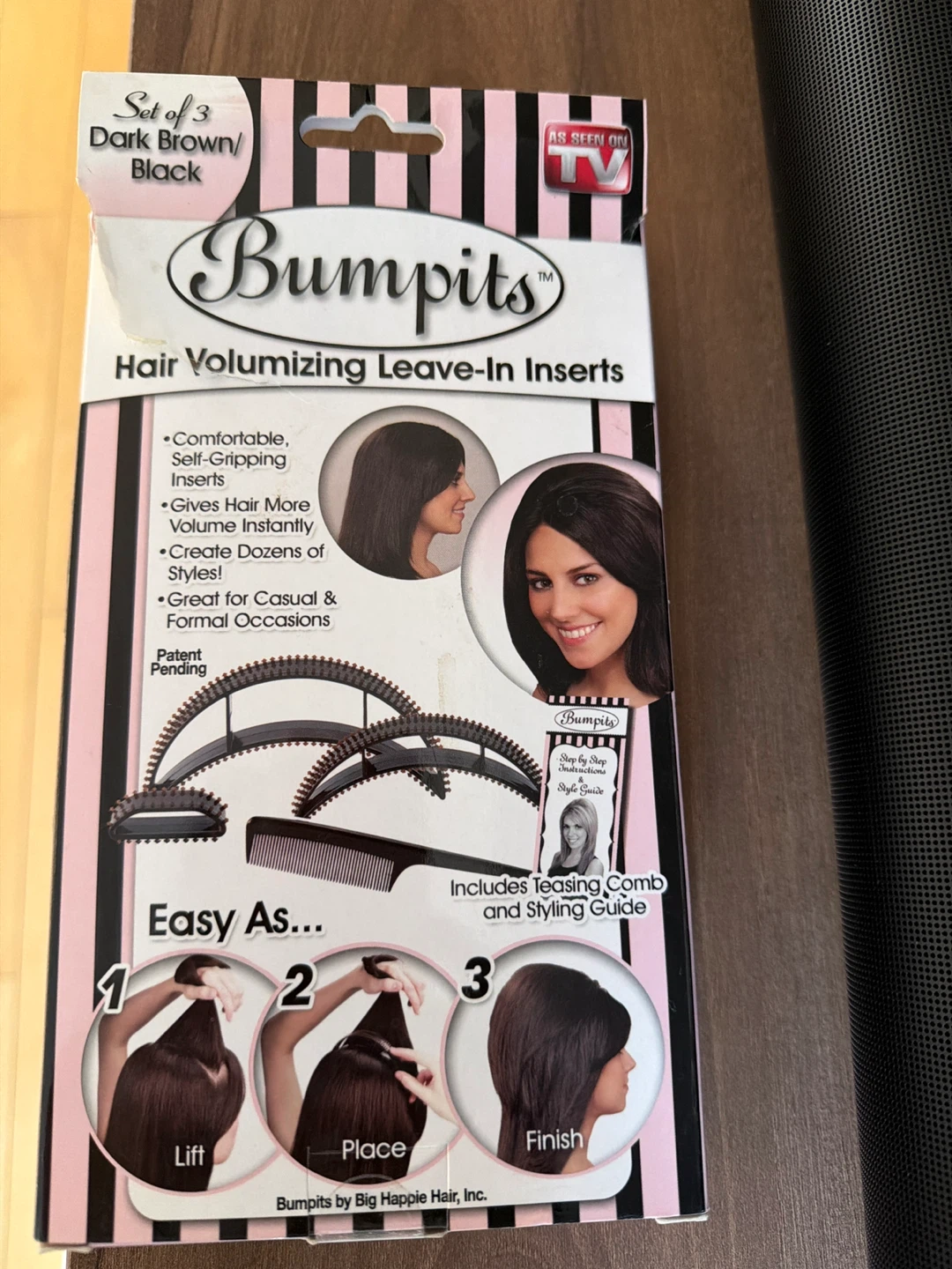Bumpits Hair Volumizing Leave-In Inserts - Dark Brown/Black - photo 2