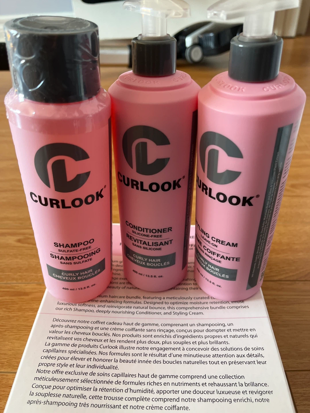 Curlook Curly Hair Shampoo, Conditioner, and Styling Cream