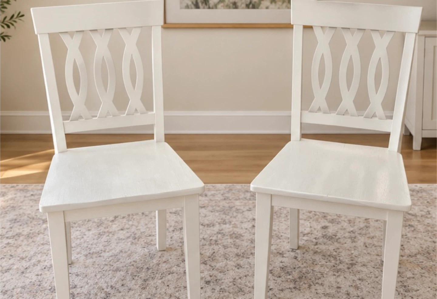 Drop leaf White Dining Table and Two Chairs Set - photo 3