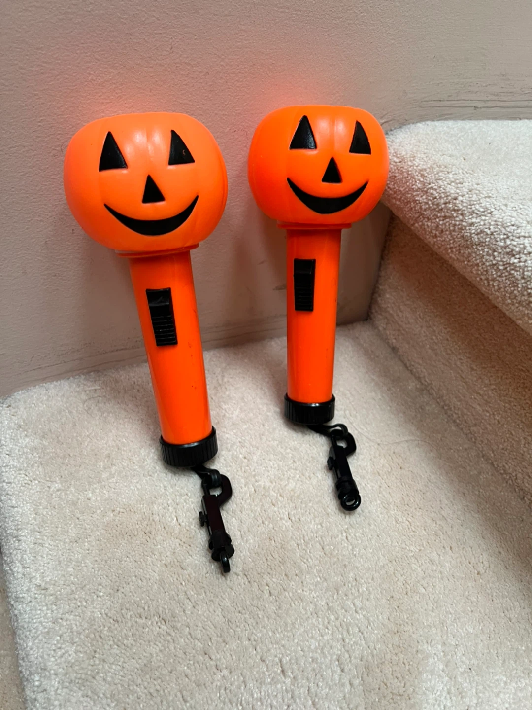 Two Pumpkin Flashlights