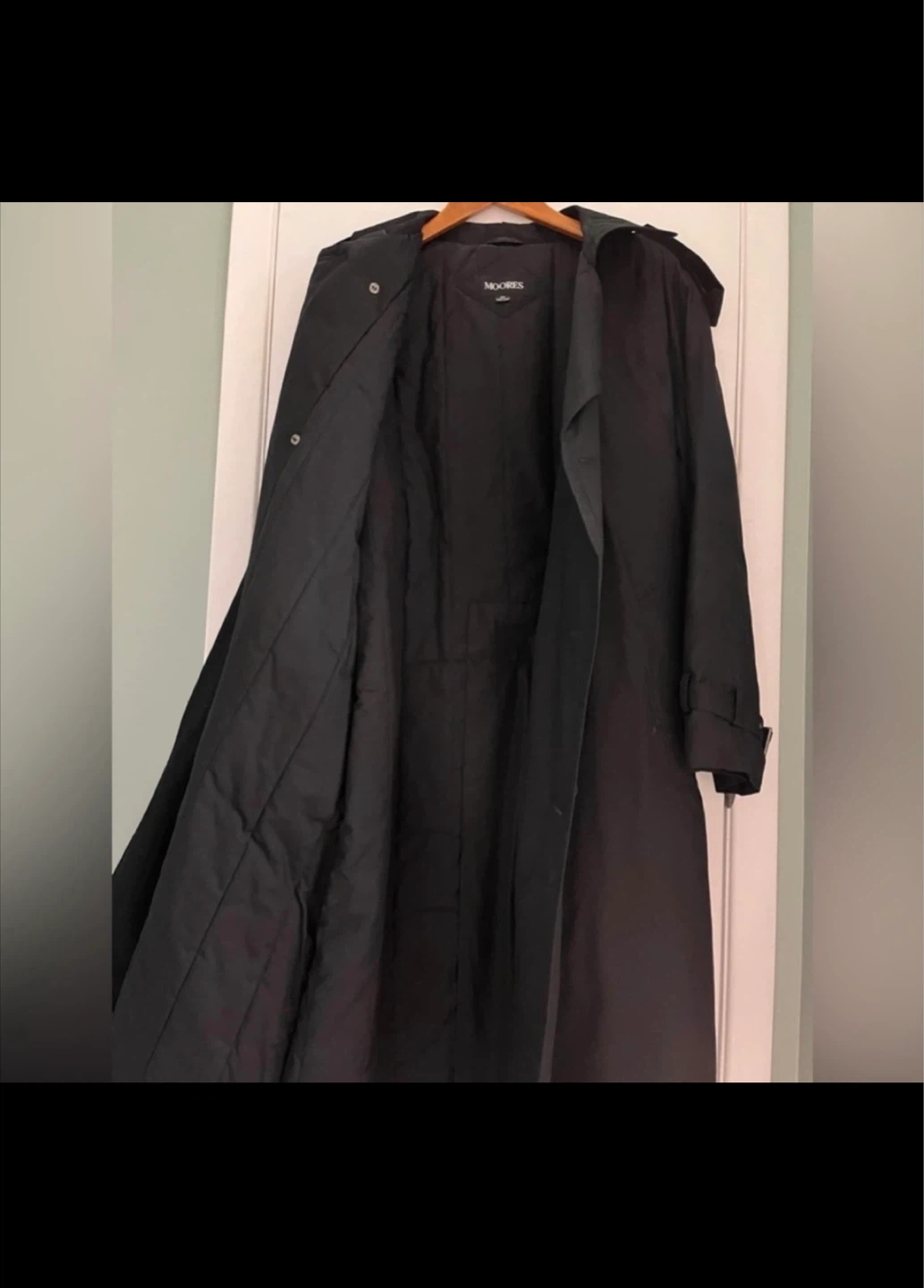 Moores Black Trench Coat - photo 3