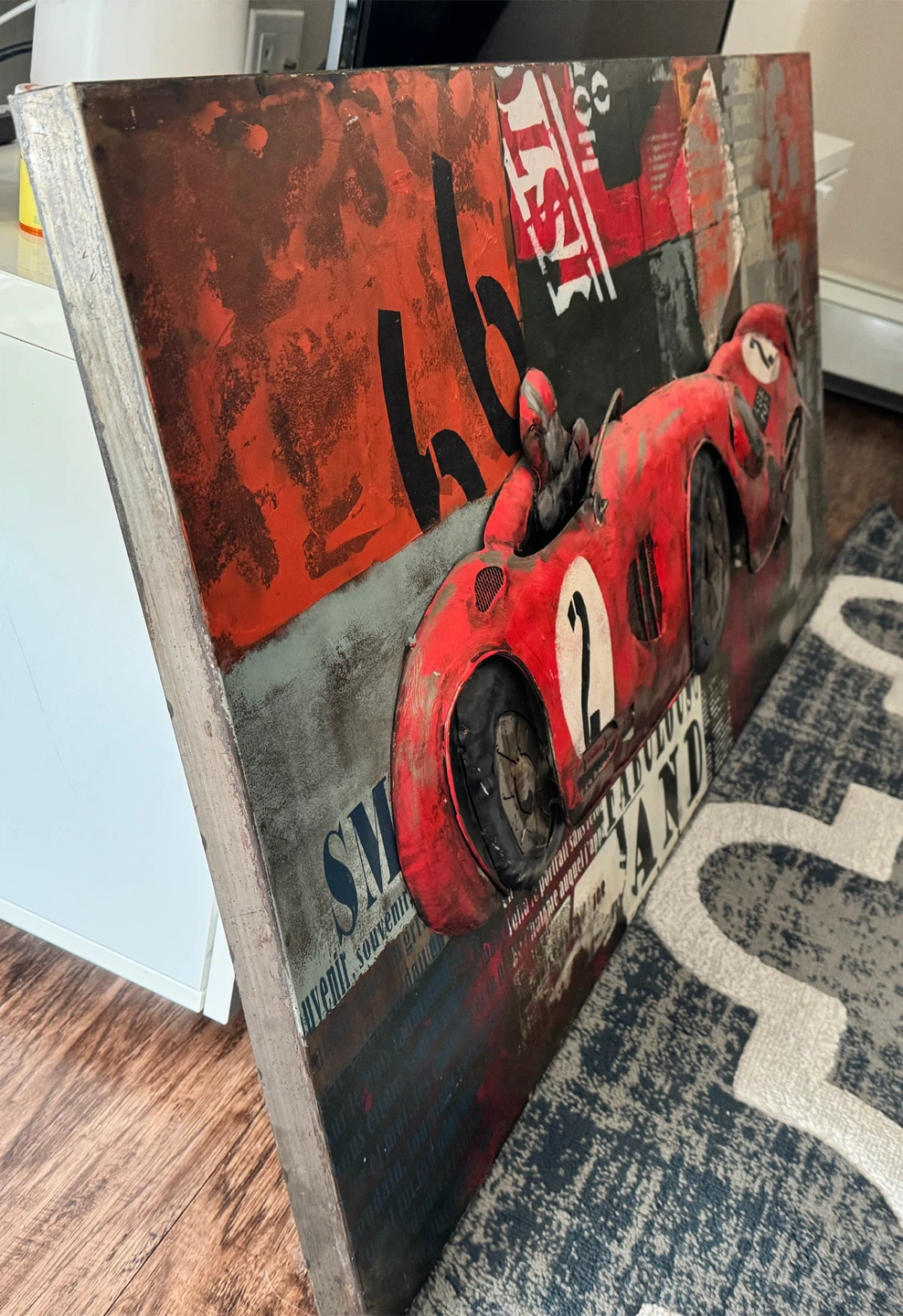 Red Racing Car Metal Wall Art - photo 5