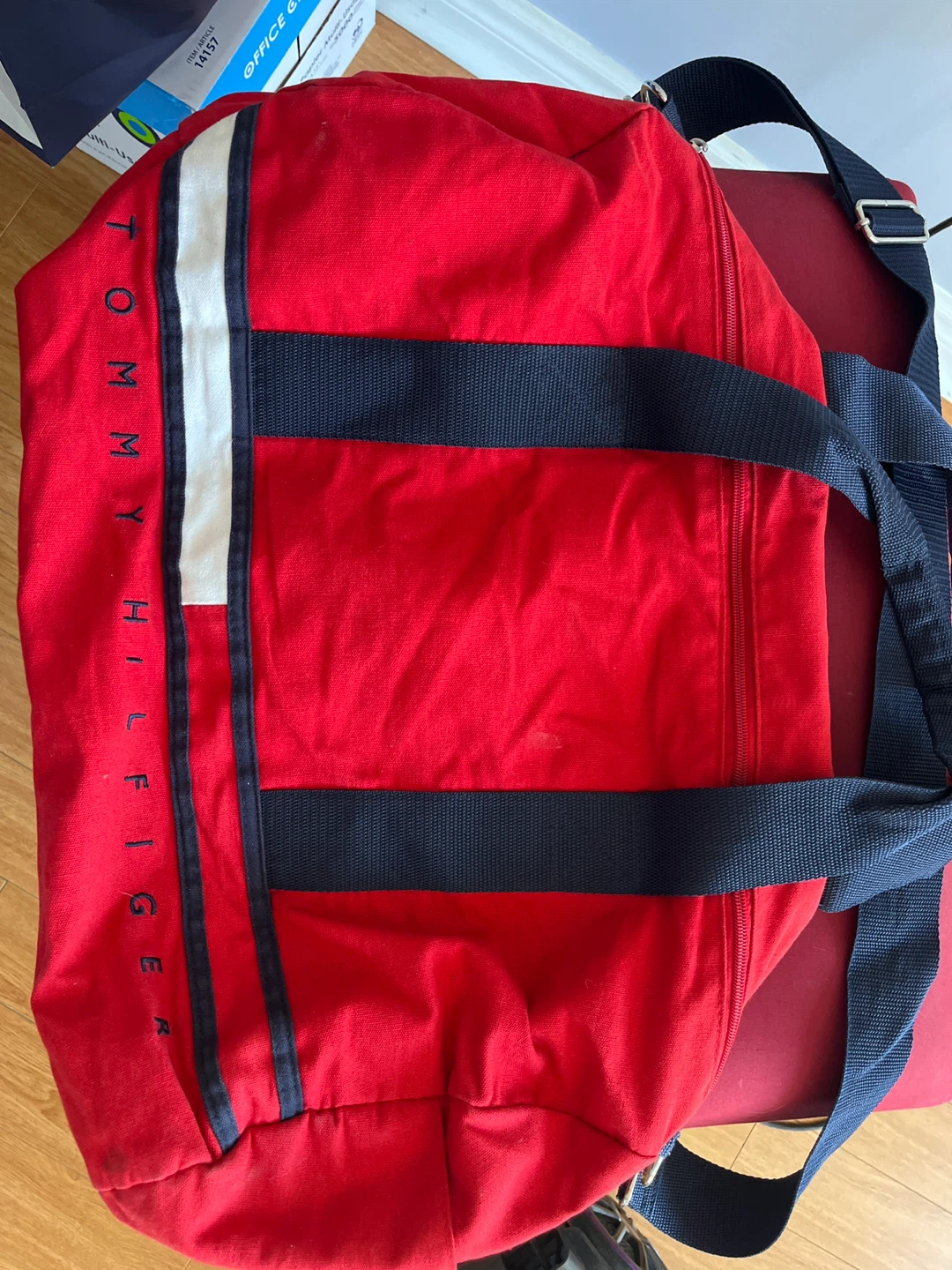 Tommy Hilfiger Red Duffle Bag