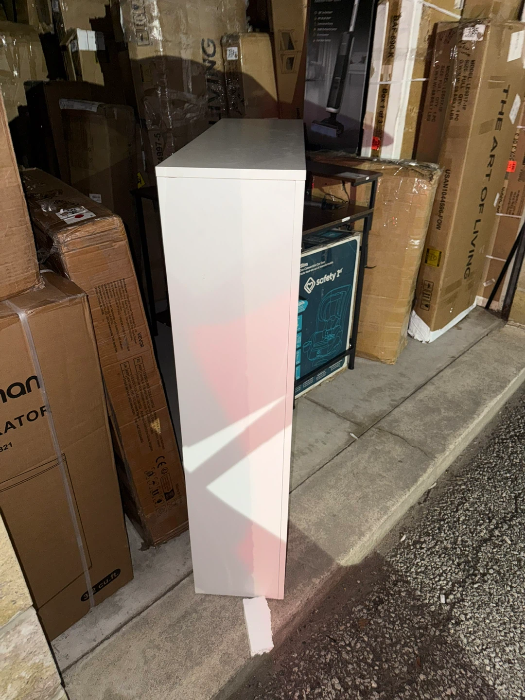 White Two-Tier Shoe Cabinet - photo 3