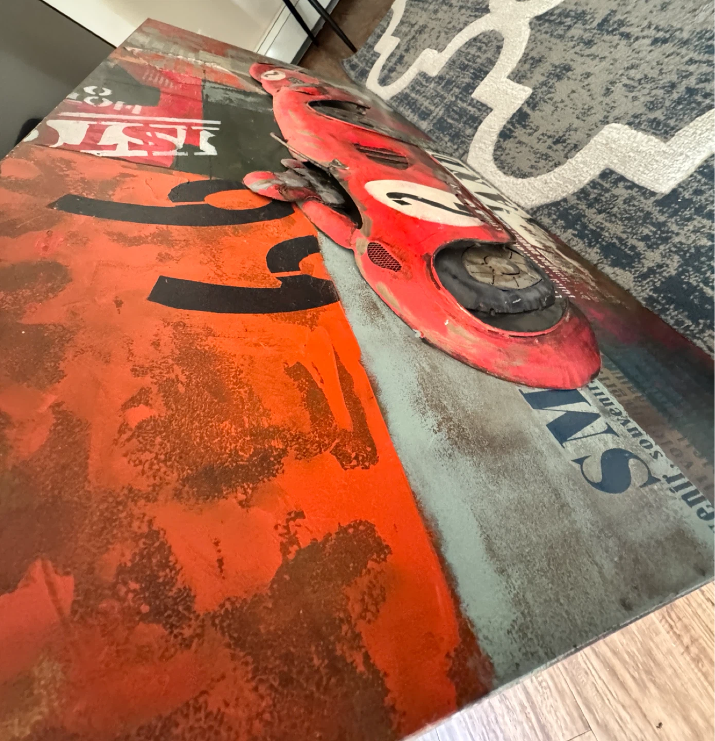 Red Racing Car Metal Wall Art - photo 4