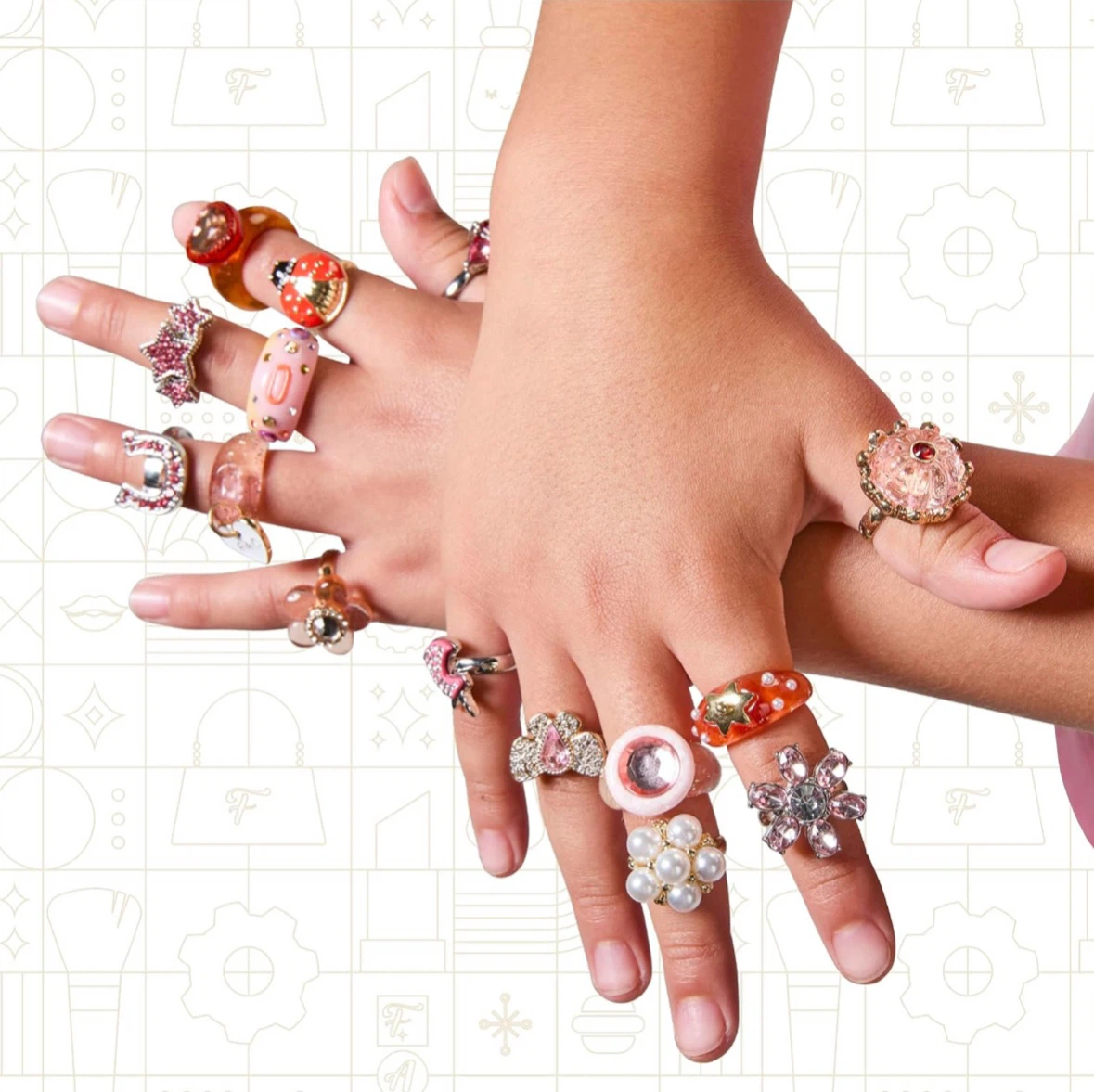 FAO Schwarz Tiny Glam Rings 15-Piece Set - photo 5