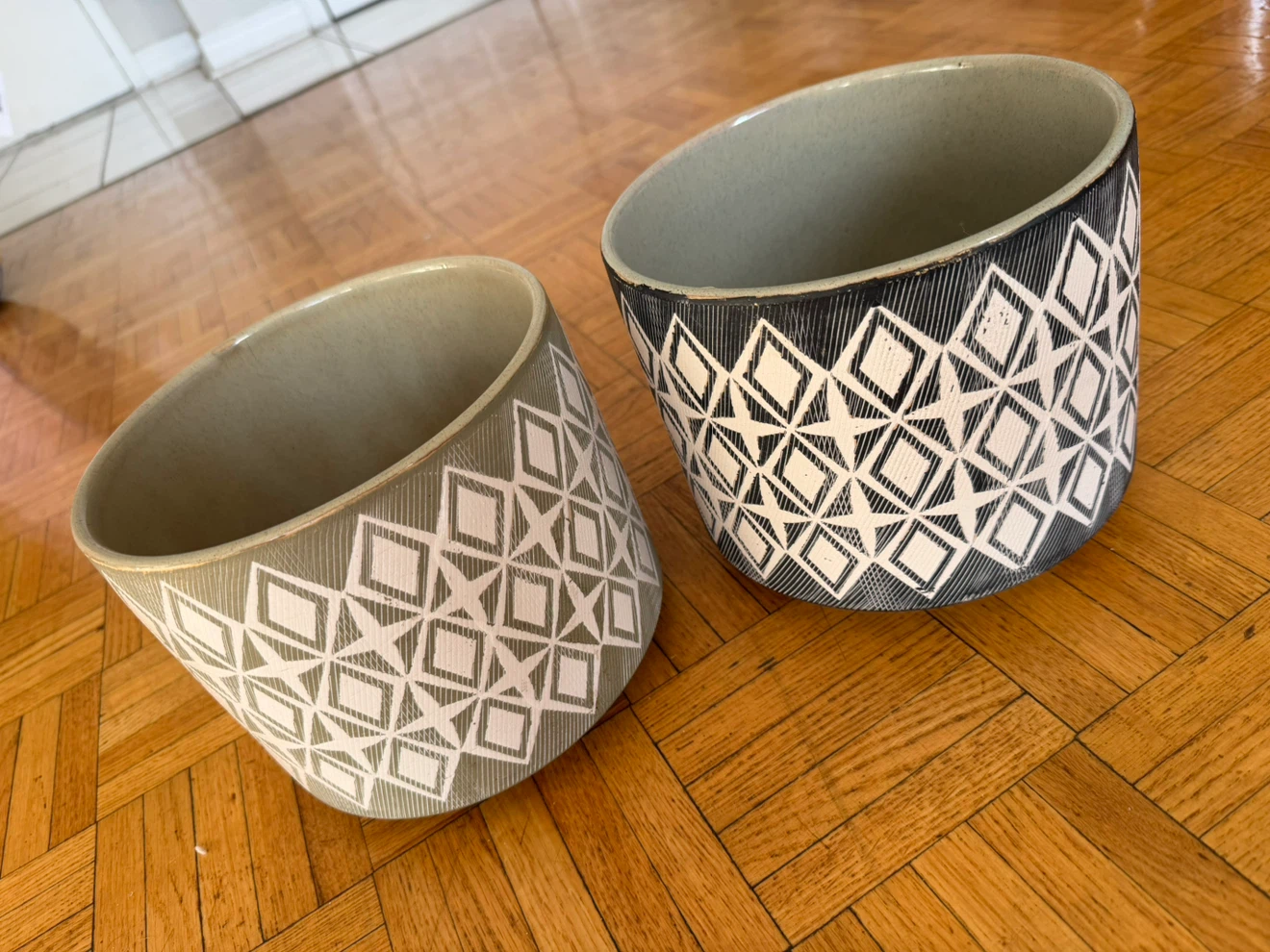 Two Decorative Ceramic Planters