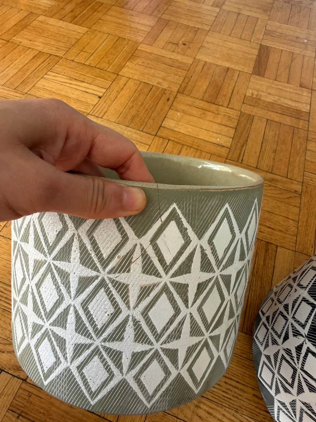 Two Decorative Ceramic Planters - photo 3