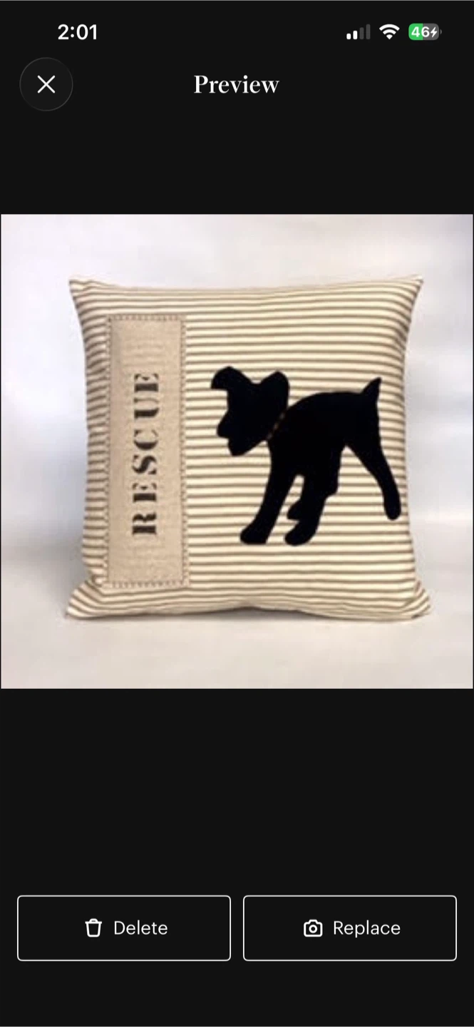 Hand crafted Dog Themed Throw Pillows - photo 3