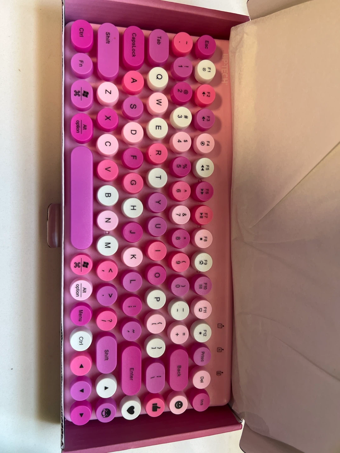 Up-Tech Pink Emoji Wireless Keyboard - photo 2
