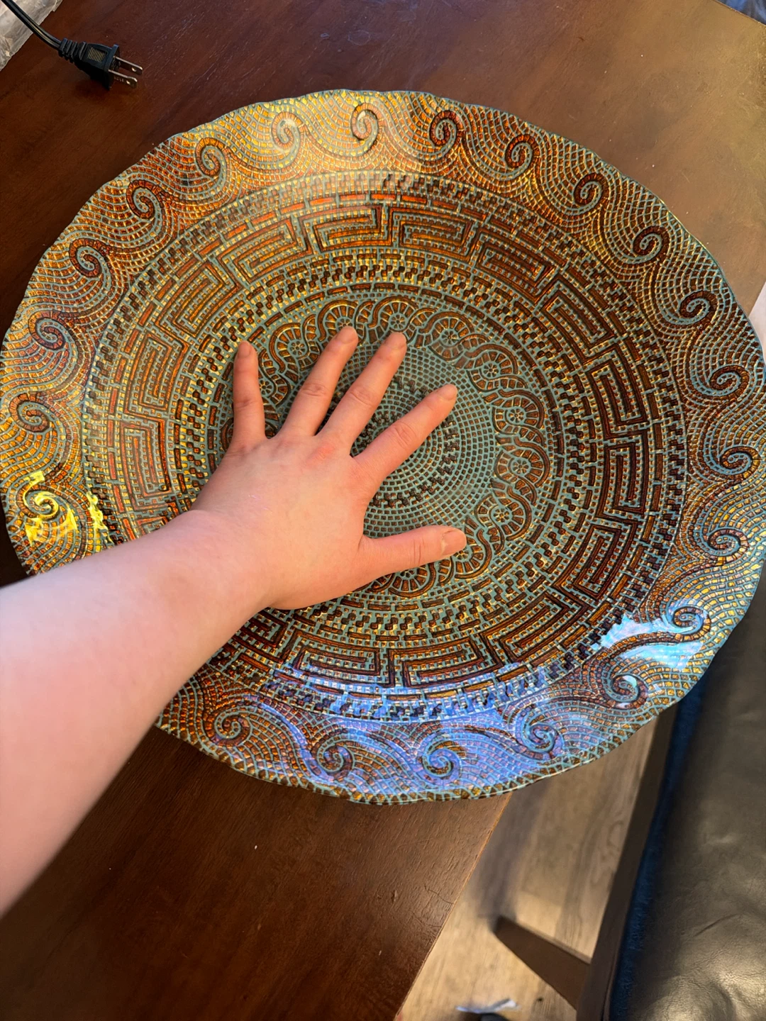 Large decorative glass bowl - photo 2