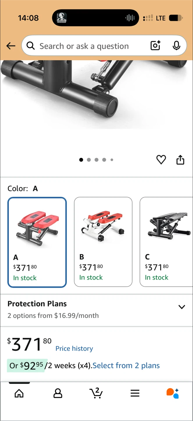 Compact Mini Stepper Fitness Machine