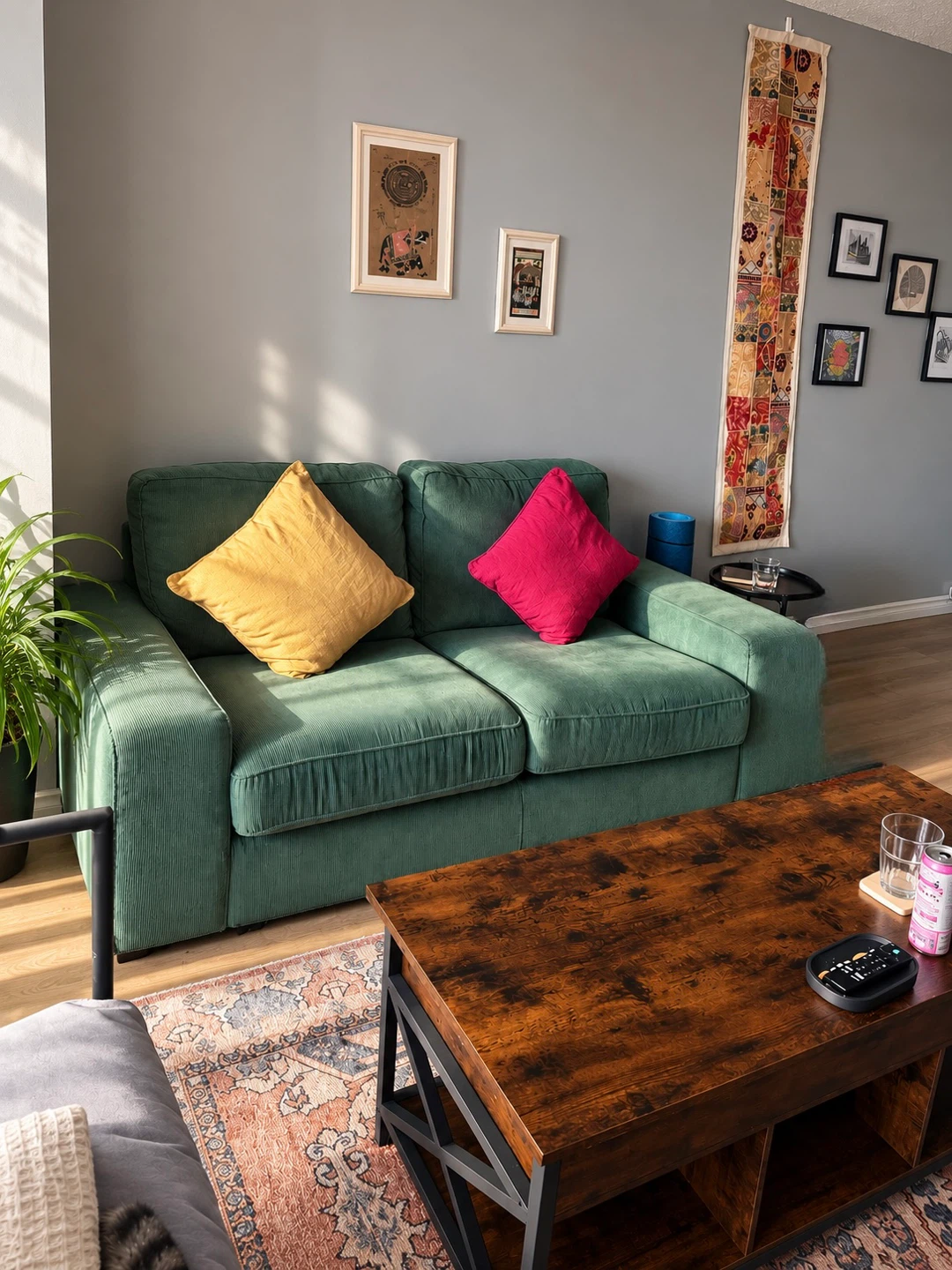 IKEA KIVIK Teal Corduroy Loveseat - photo 2