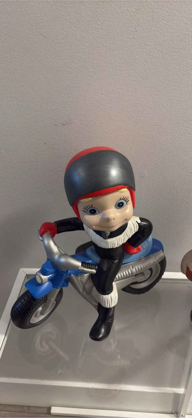 Vintage Rubber Doll Figures - Biker and Basketball Player - photo 2