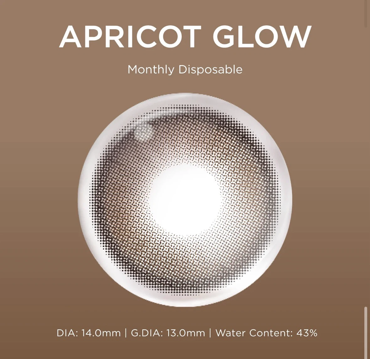 Moody Apricot Glow Monthly Contact Lenses - photo 2